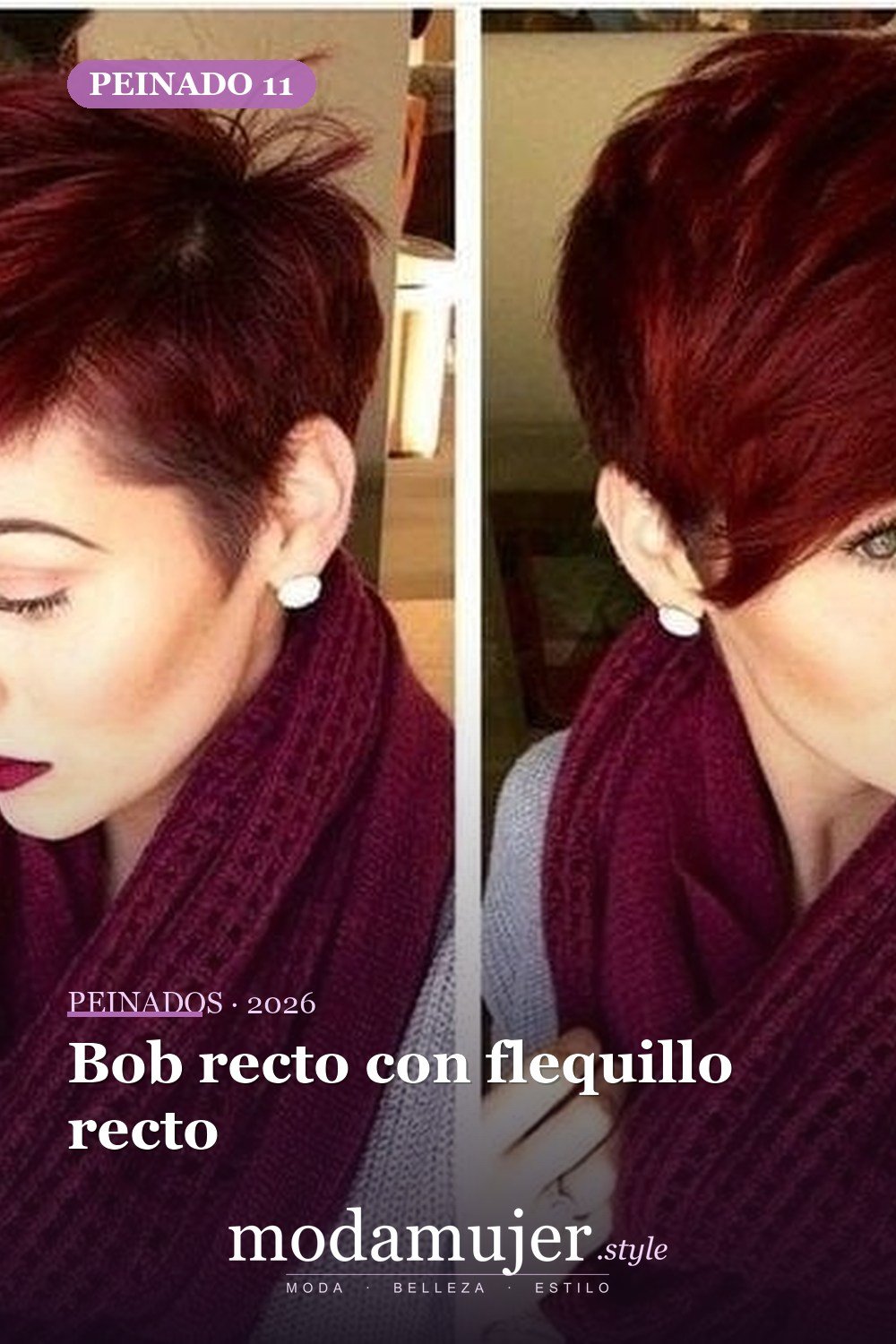 Bob recto con flequillo recto — 54 peinados de moda de 40 para mujeres