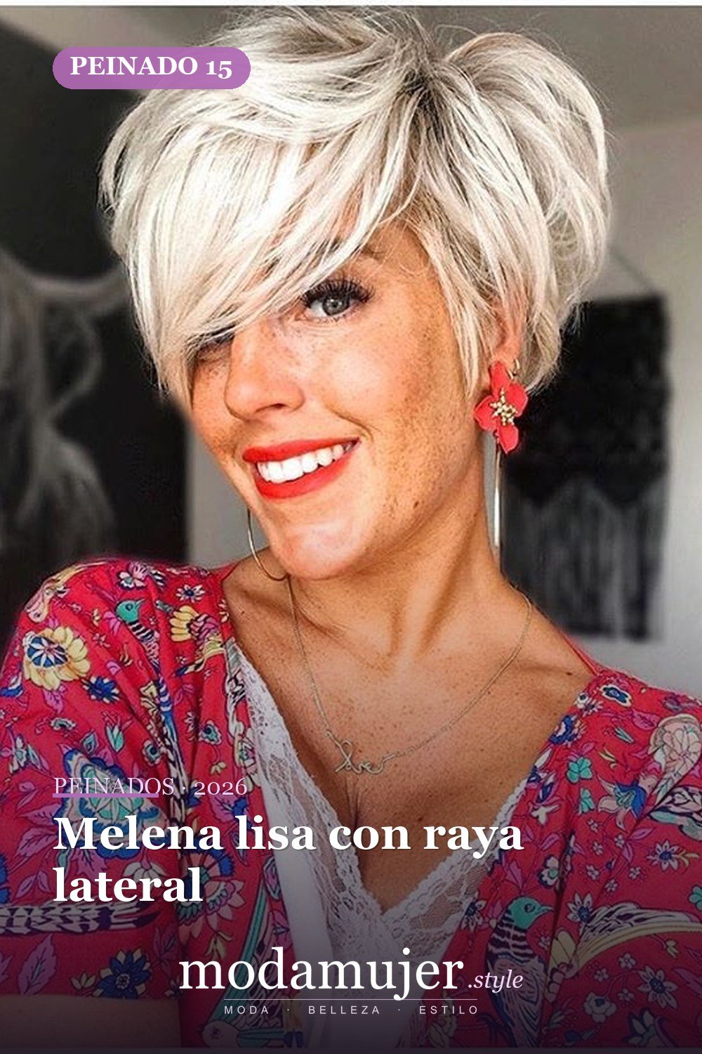 Melena lisa con raya lateral — 54 peinados de moda de 40 para mujeres
