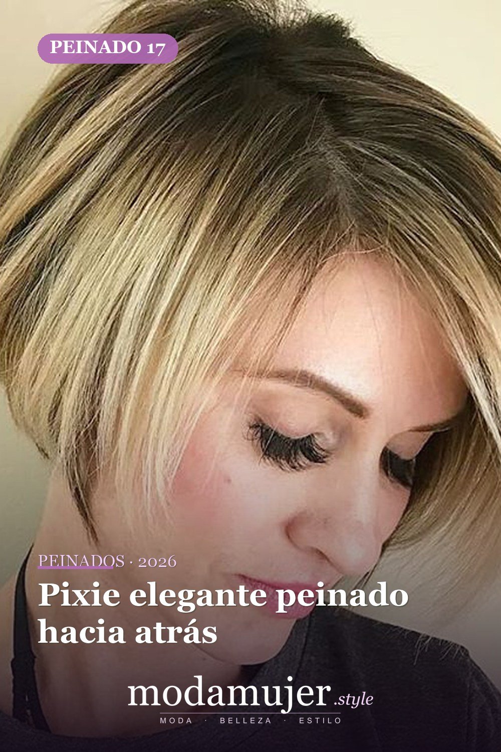 Pixie elegante peinado hacia atrás — 54 peinados de moda de 40 para mujeres