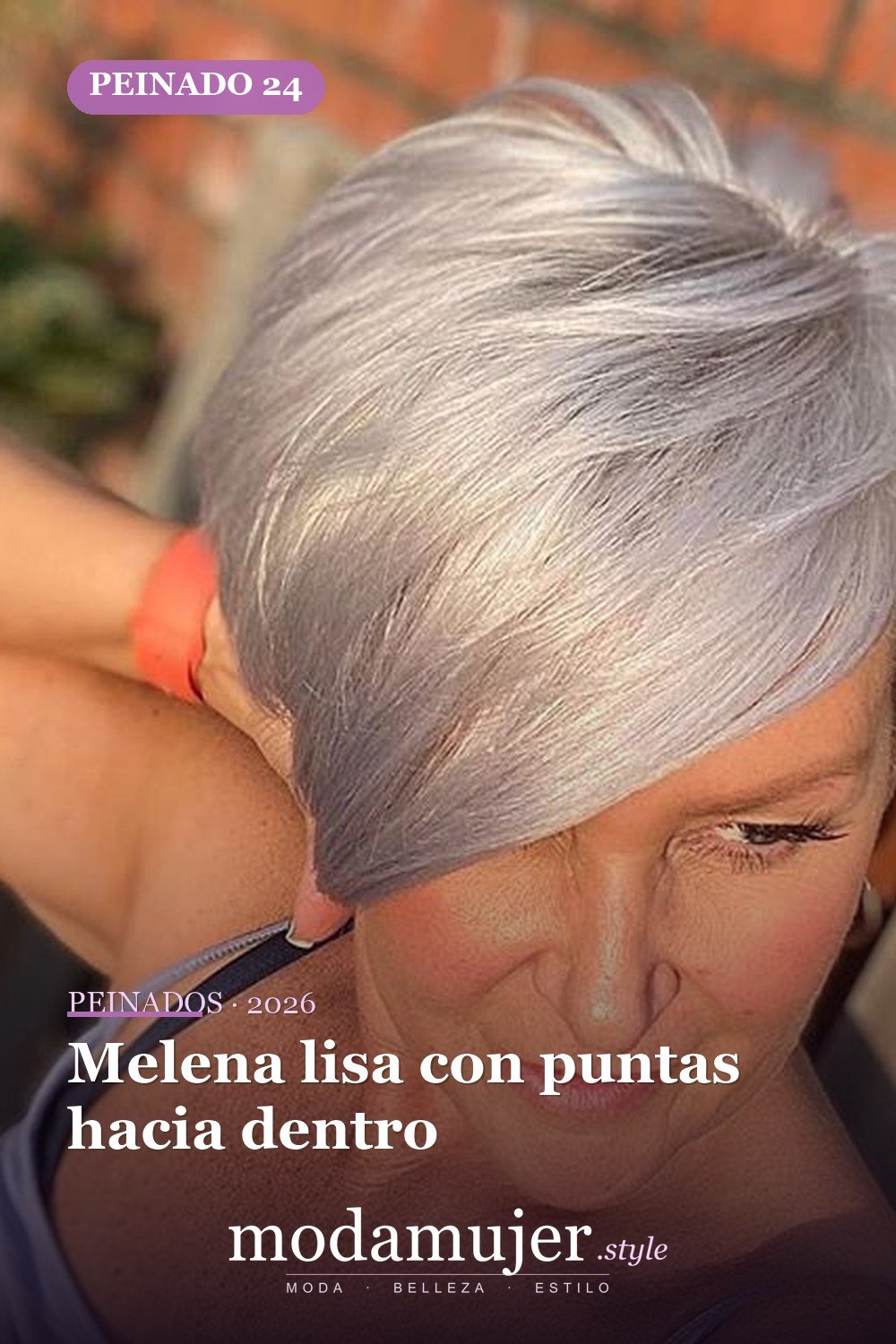 Melena lisa con puntas hacia dentro — 54 peinados de moda de 40 para mujeres