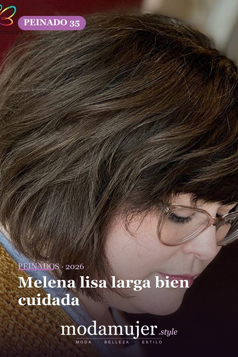 Melena lisa larga bien cuidada — 54 peinados de moda de 40 para mujeres