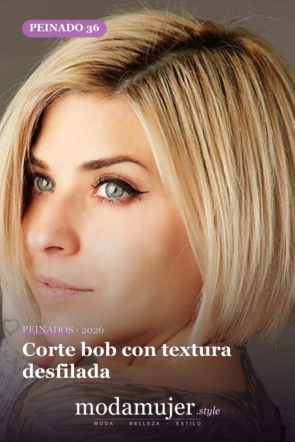 Corte bob con textura desfilada — 54 peinados de moda de 40 para mujeres
