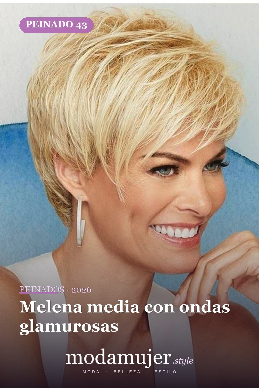 Melena media con ondas glamurosas — 54 peinados de moda de 40 para mujeres