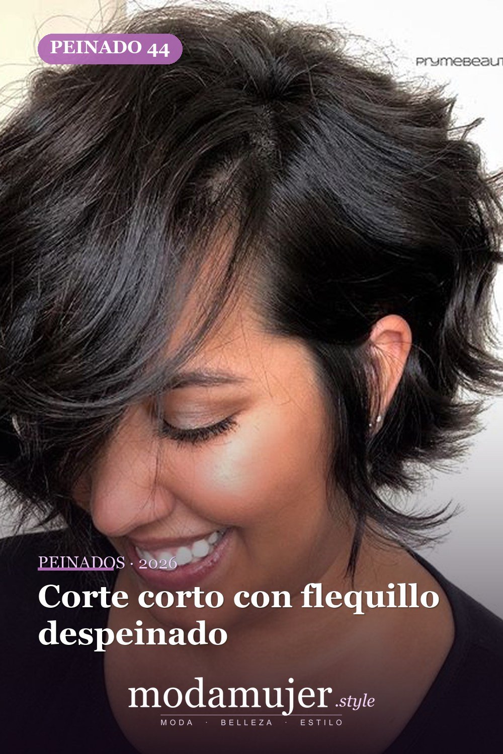 Corte corto con flequillo despeinado — 54 peinados de moda de 40 para mujeres