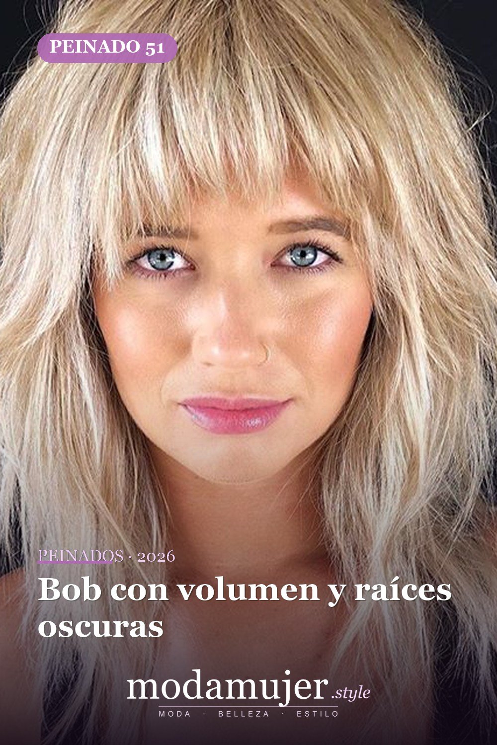 Bob con volumen y raíces oscuras — 54 peinados de moda de 40 para mujeres