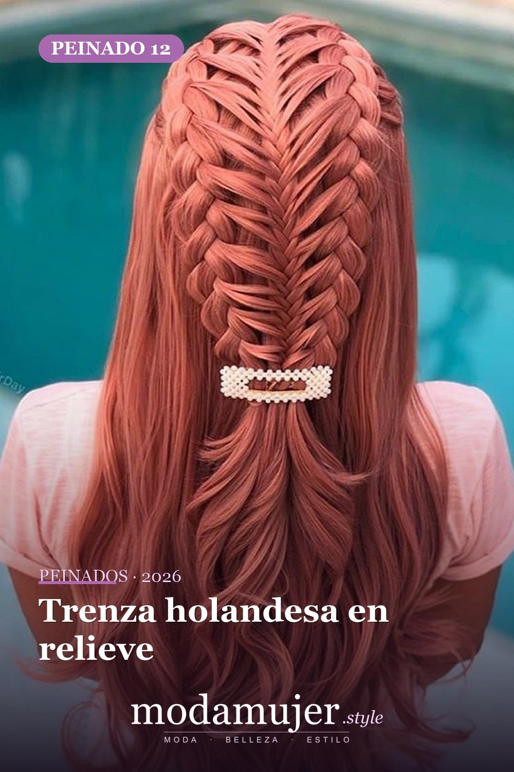 Trenza holandesa en relieve — 54 trenzas súper lindas para mujeres