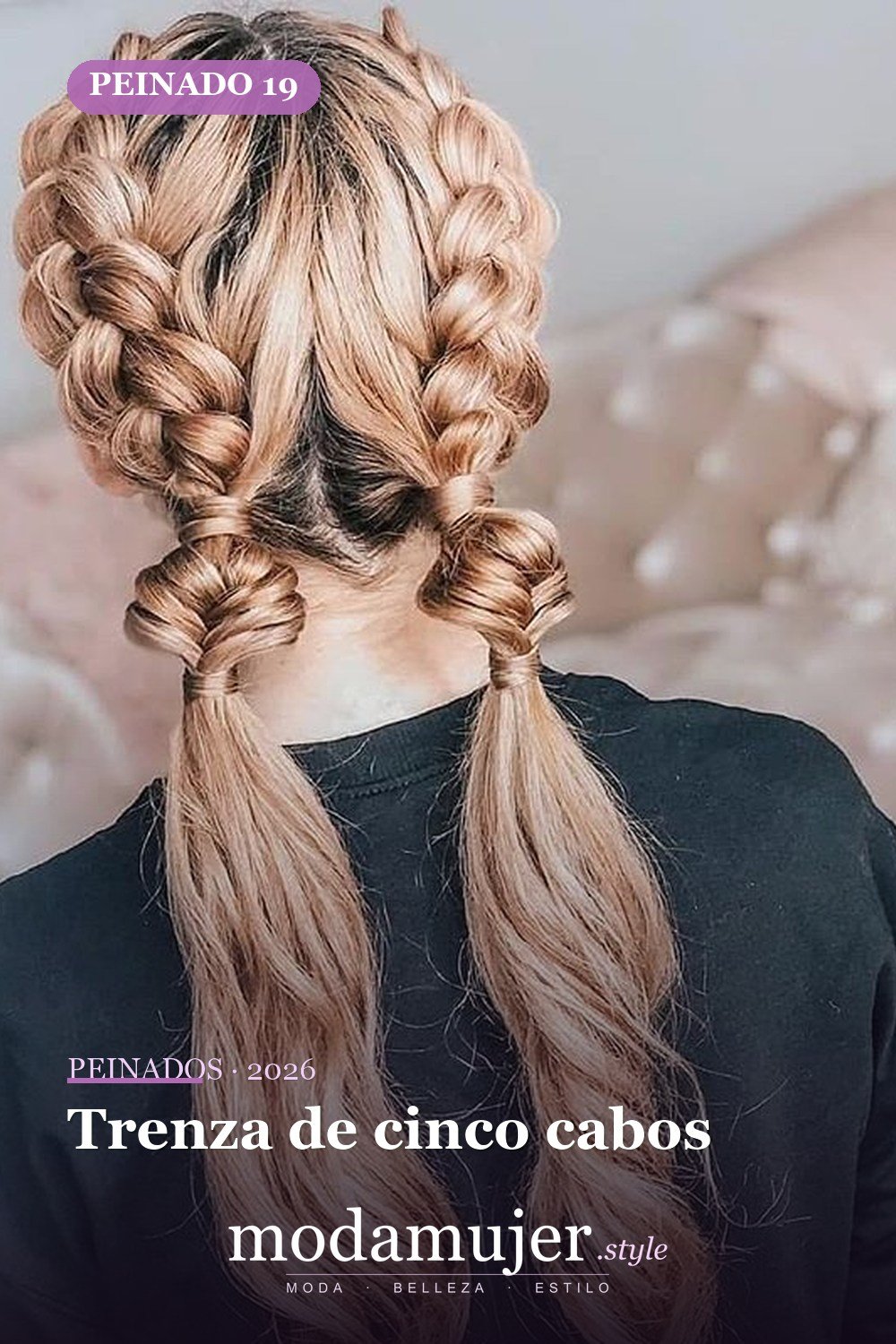 Trenza de cinco cabos — 54 trenzas súper lindas para mujeres