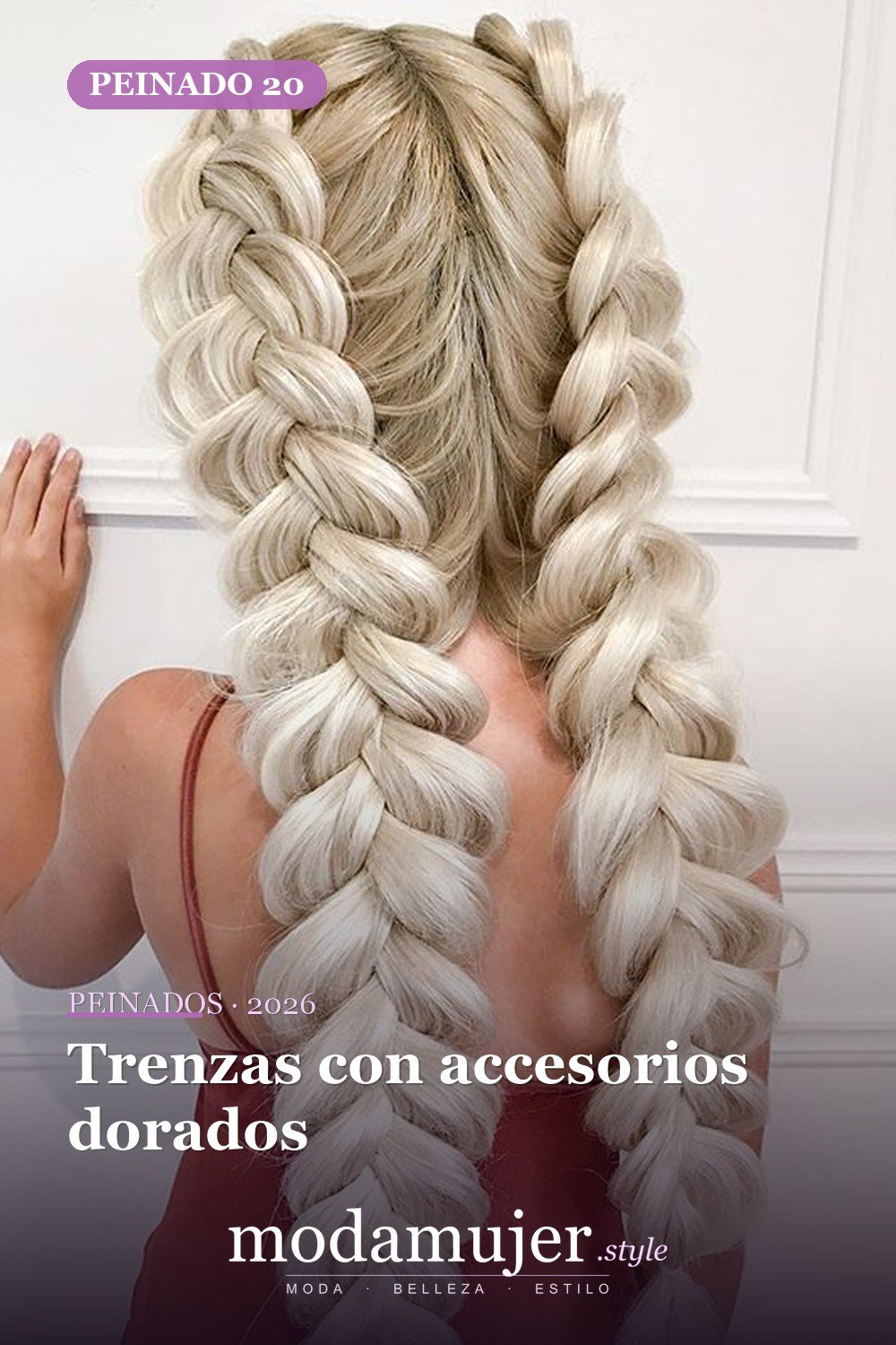 Trenzas con accesorios dorados — 54 trenzas súper lindas para mujeres