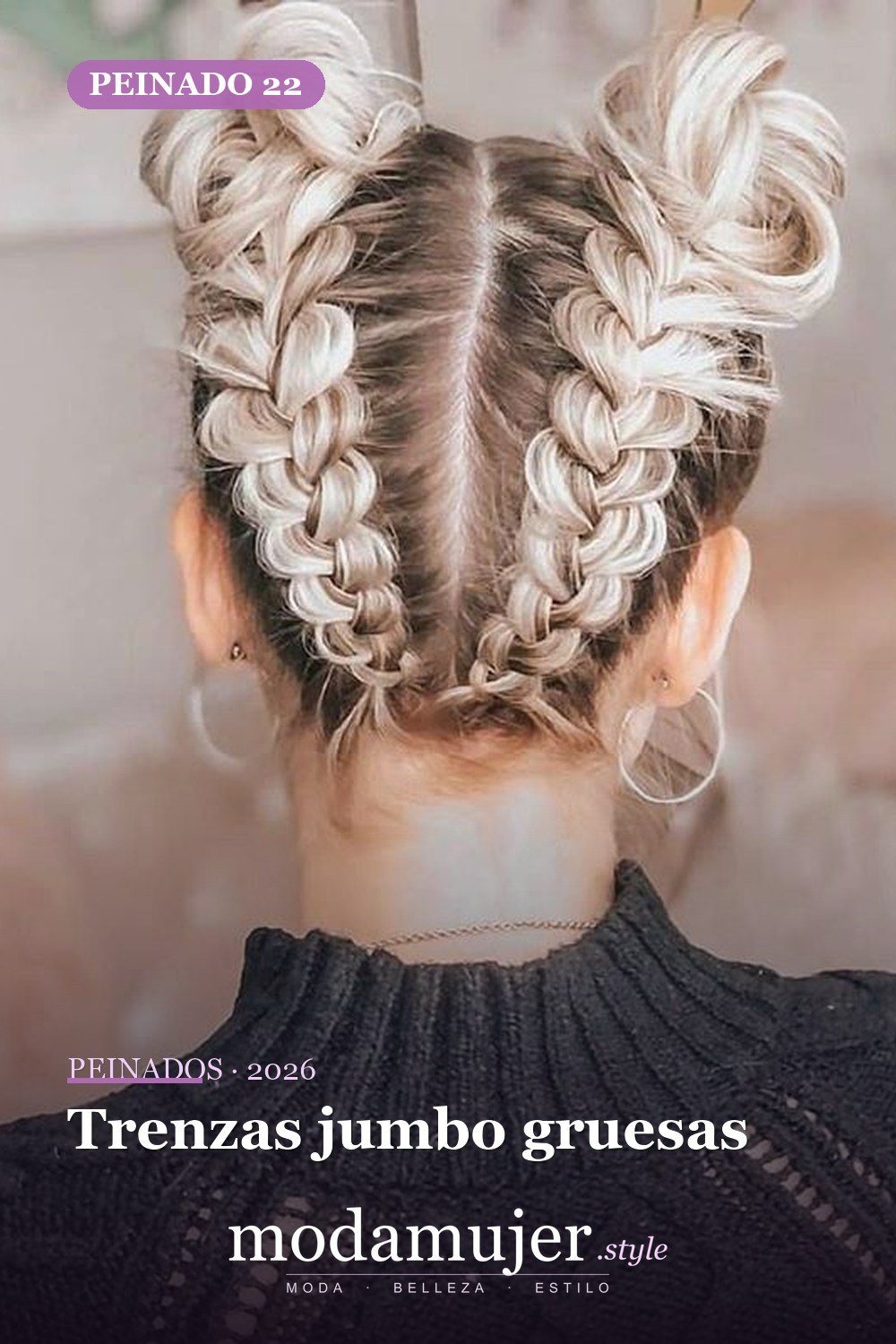 Trenzas jumbo gruesas — 54 trenzas súper lindas para mujeres
