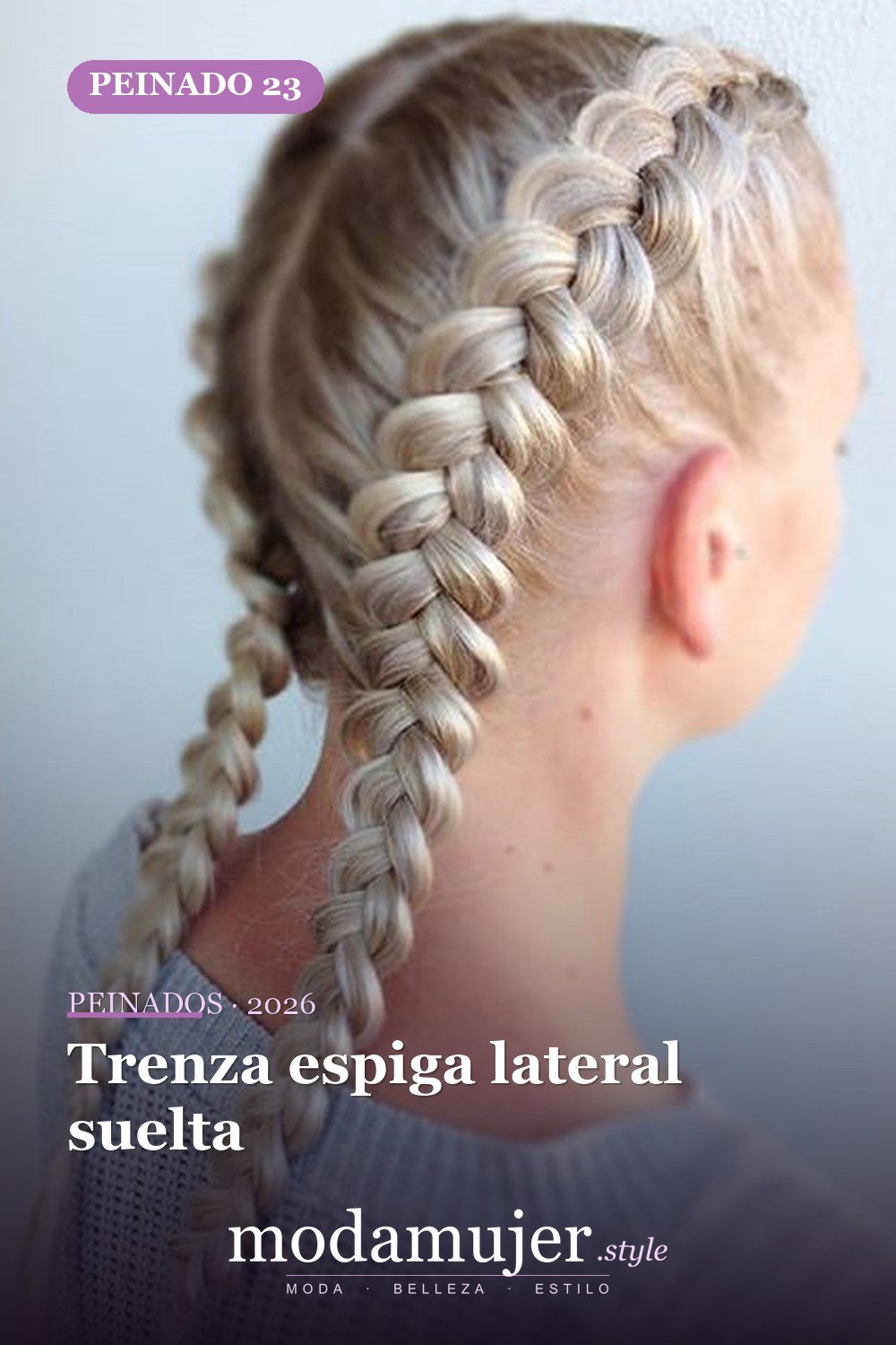 Trenza espiga lateral suelta — 54 trenzas súper lindas para mujeres