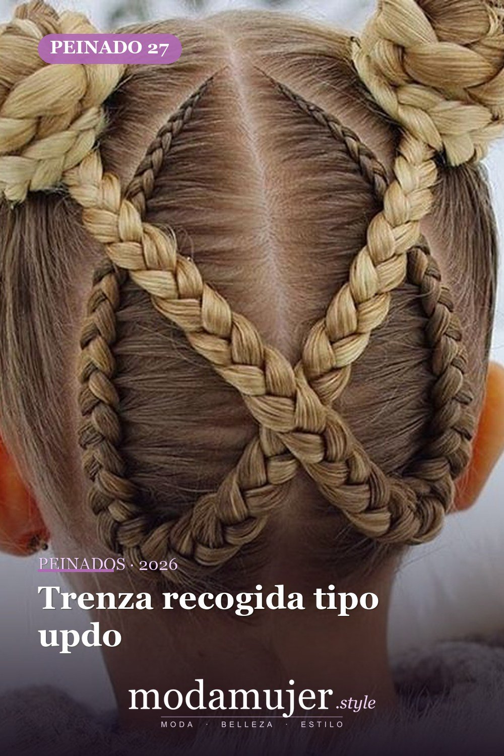 Trenza recogida tipo updo — 54 trenzas súper lindas para mujeres