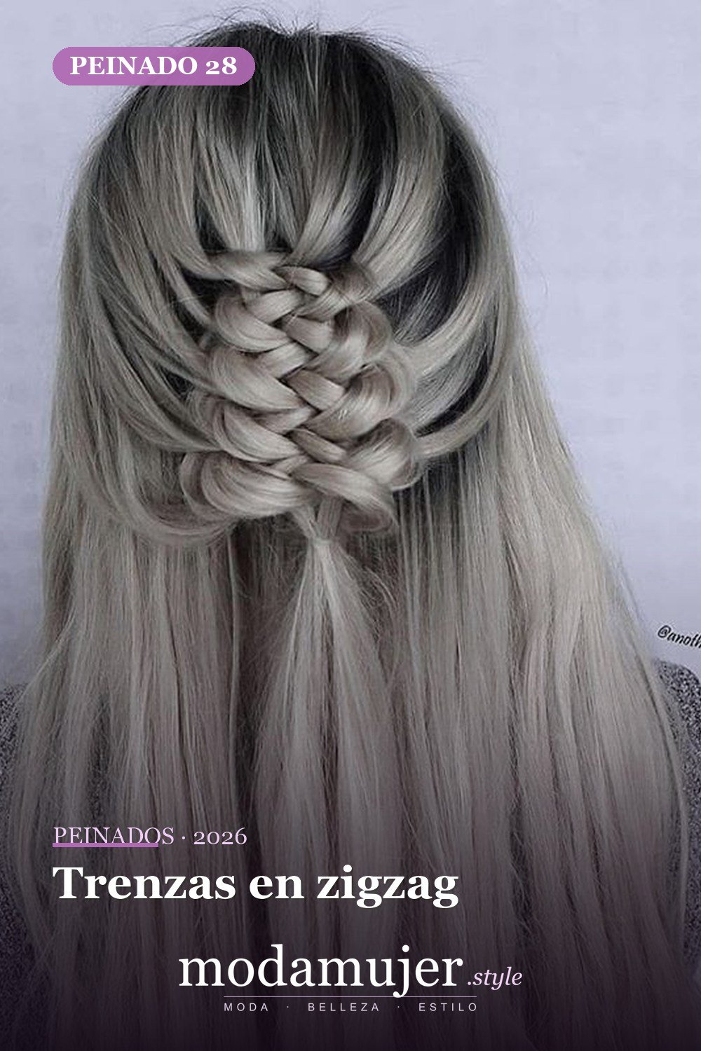 Trenzas en zigzag — 54 trenzas súper lindas para mujeres