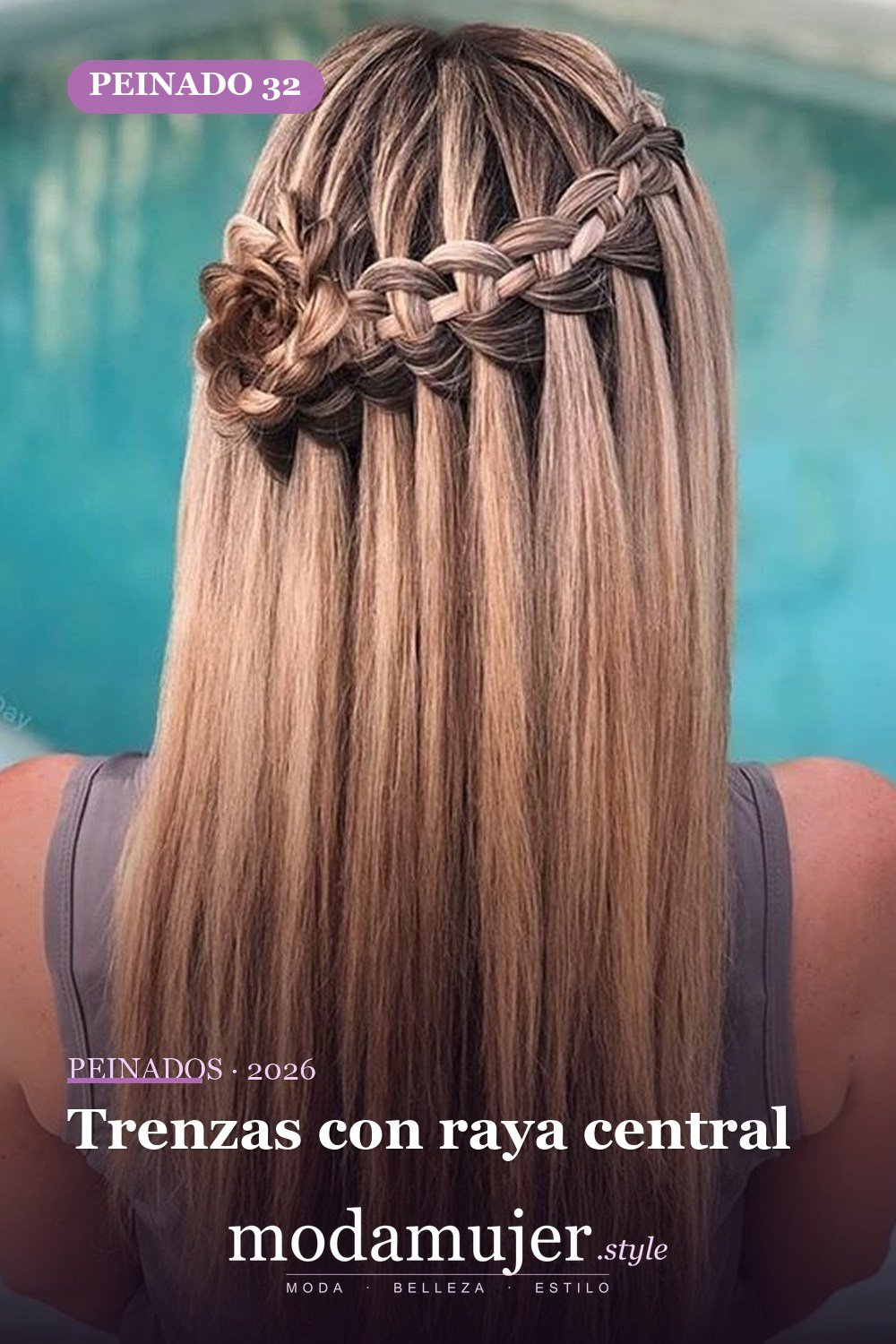 Trenzas con raya central — 54 trenzas súper lindas para mujeres