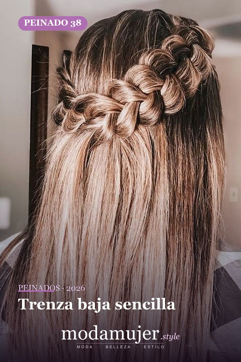 Trenza baja sencilla — 54 trenzas súper lindas para mujeres
