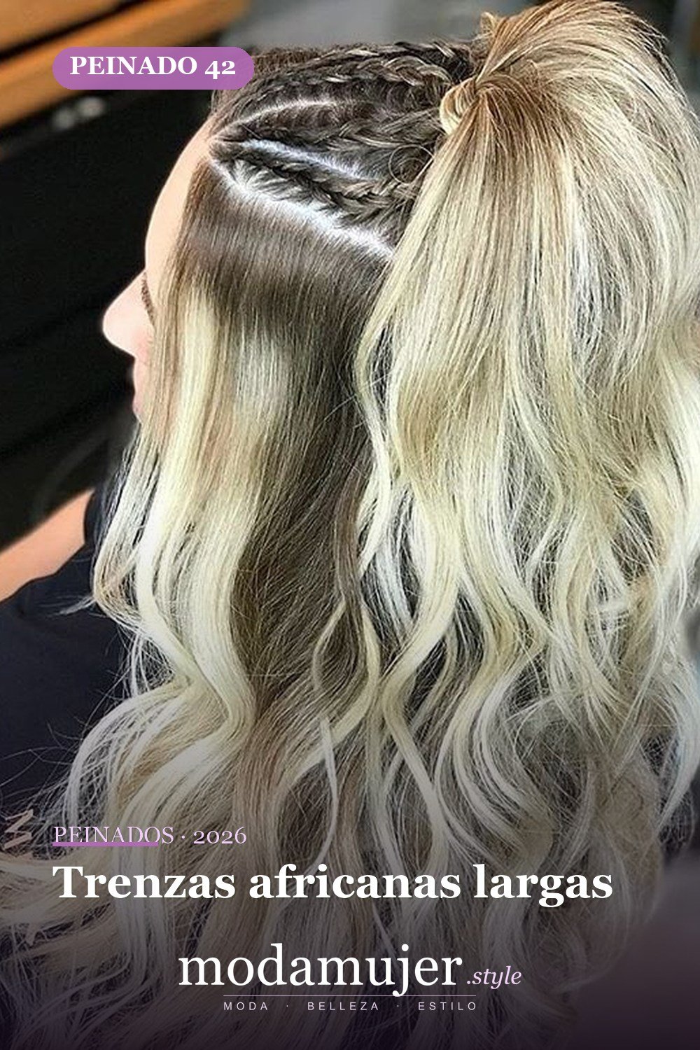 Trenzas africanas largas — 54 trenzas súper lindas para mujeres
