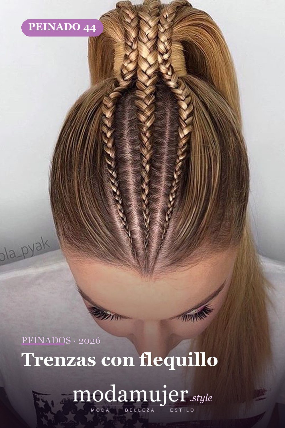 Trenzas con flequillo — 54 trenzas súper lindas para mujeres