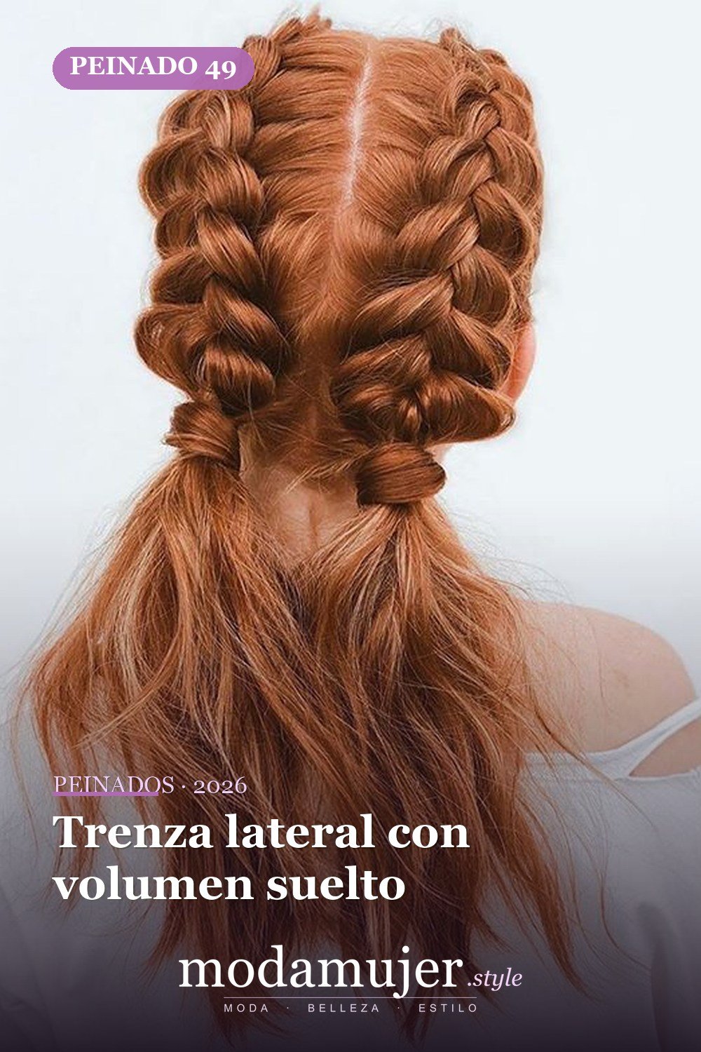 Trenza lateral con volumen suelto — 54 trenzas súper lindas para mujeres