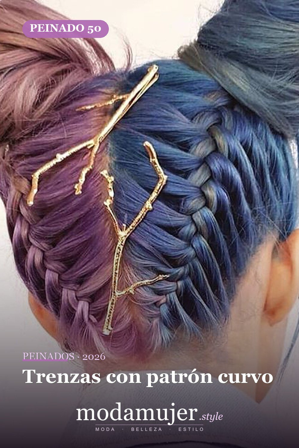 Trenzas con patrón curvo — 54 trenzas súper lindas para mujeres