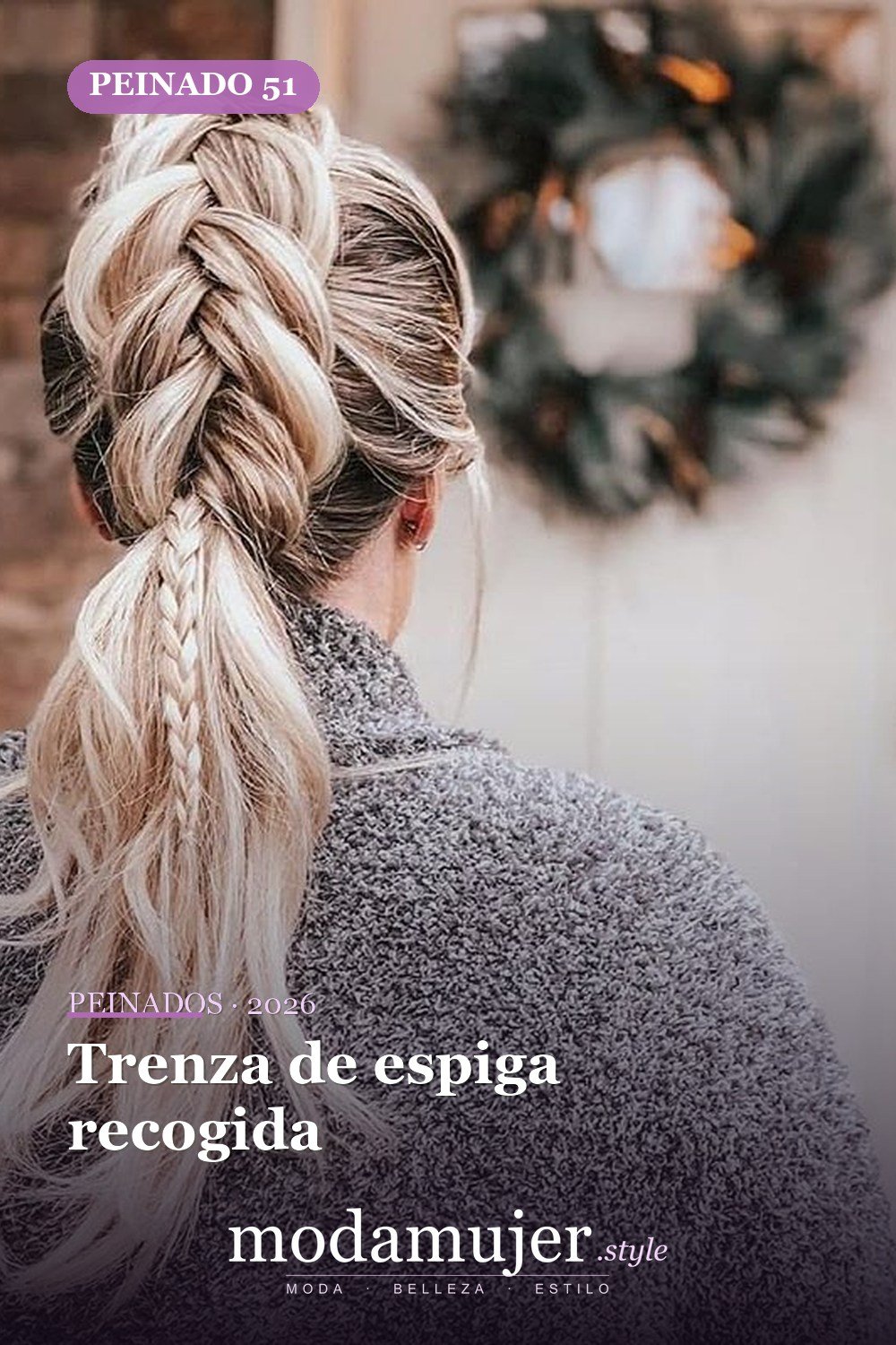 Trenza de espiga recogida — 54 trenzas súper lindas para mujeres