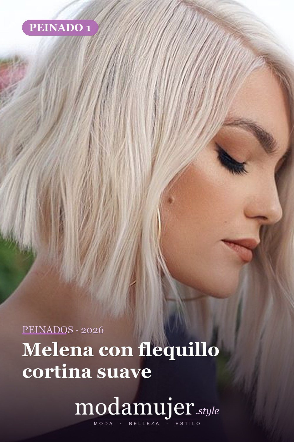 Melena con flequillo cortina suave — 56 mejores peinados para mujeres con entradas o línea del cabello que retrocede