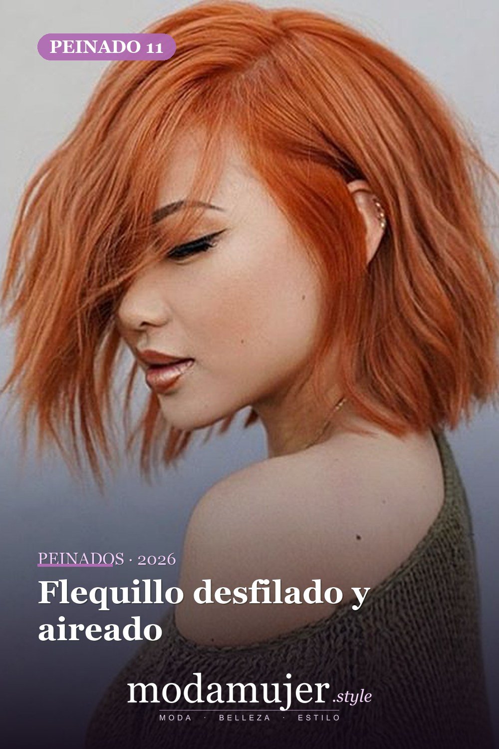 Flequillo desfilado y aireado — 56 mejores peinados para mujeres con entradas o línea del cabello que retrocede