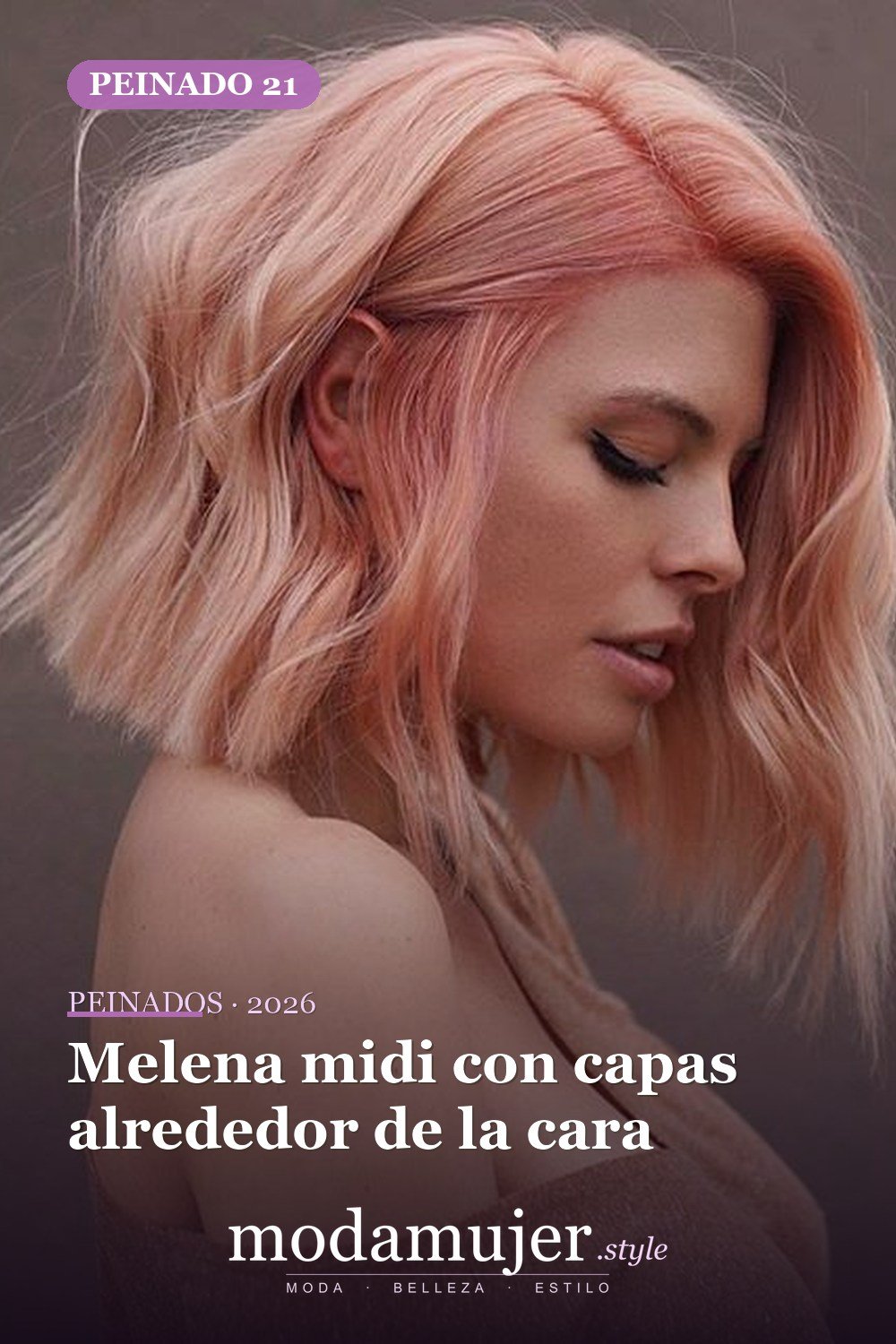 Melena midi con capas alrededor de la cara — 56 mejores peinados para mujeres con entradas o línea del cabello que retrocede