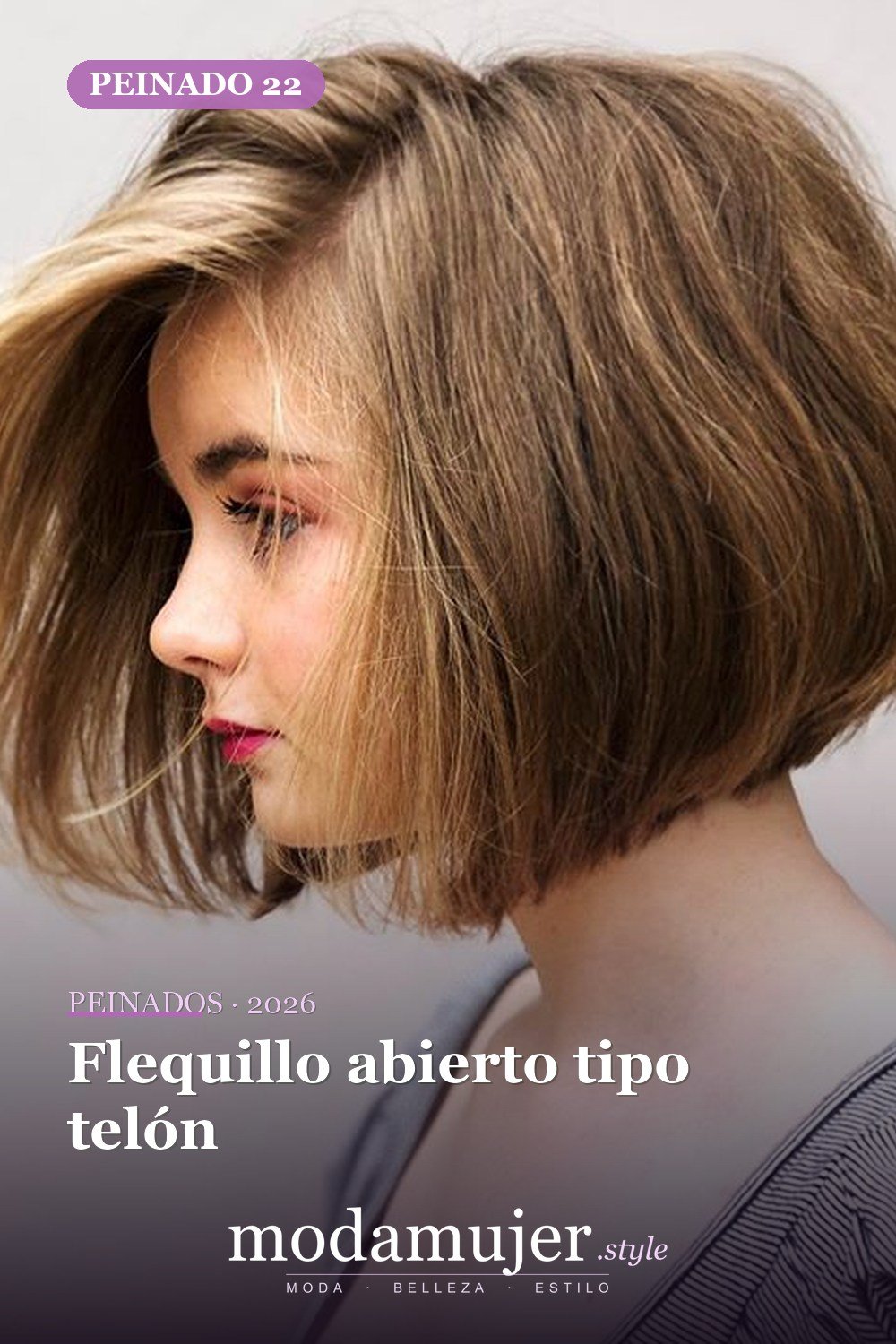 Flequillo abierto tipo telón — 56 mejores peinados para mujeres con entradas o línea del cabello que retrocede