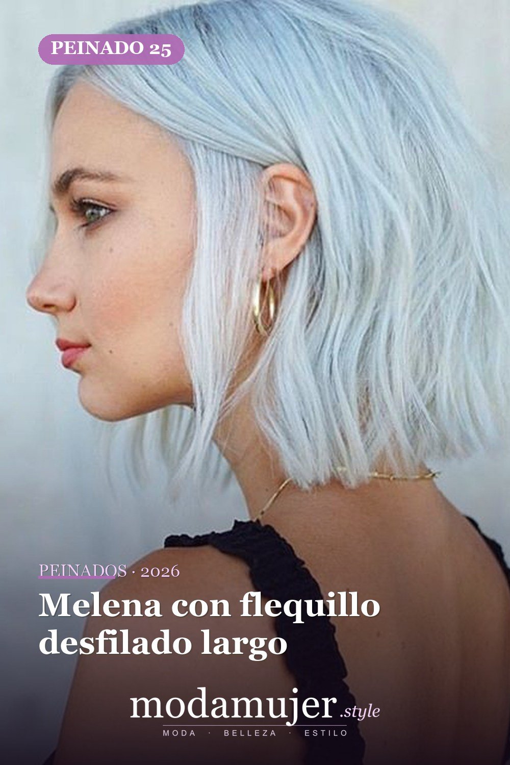 Melena con flequillo desfilado largo — 56 mejores peinados para mujeres con entradas o línea del cabello que retrocede