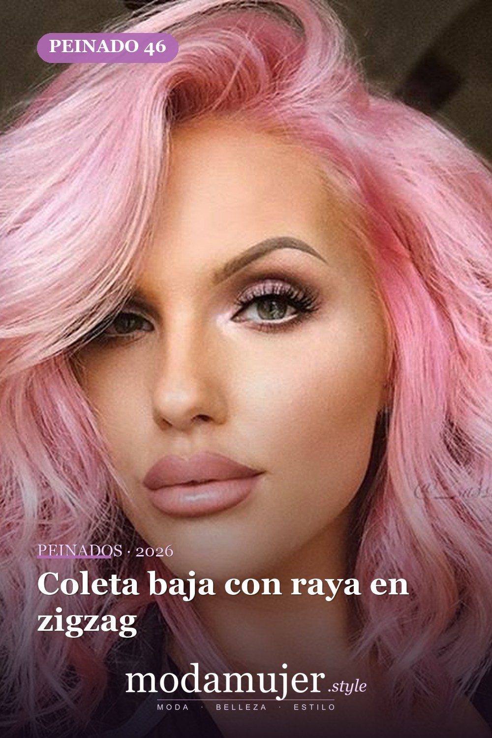Coleta baja con raya en zigzag — 56 mejores peinados para mujeres con entradas o línea del cabello que retrocede