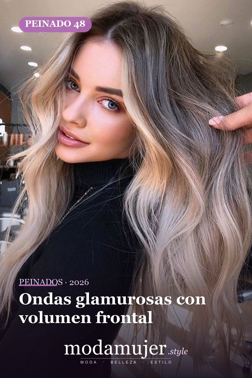 Ondas glamurosas con volumen frontal — 56 mejores peinados para mujeres con entradas o línea del cabello que retrocede
