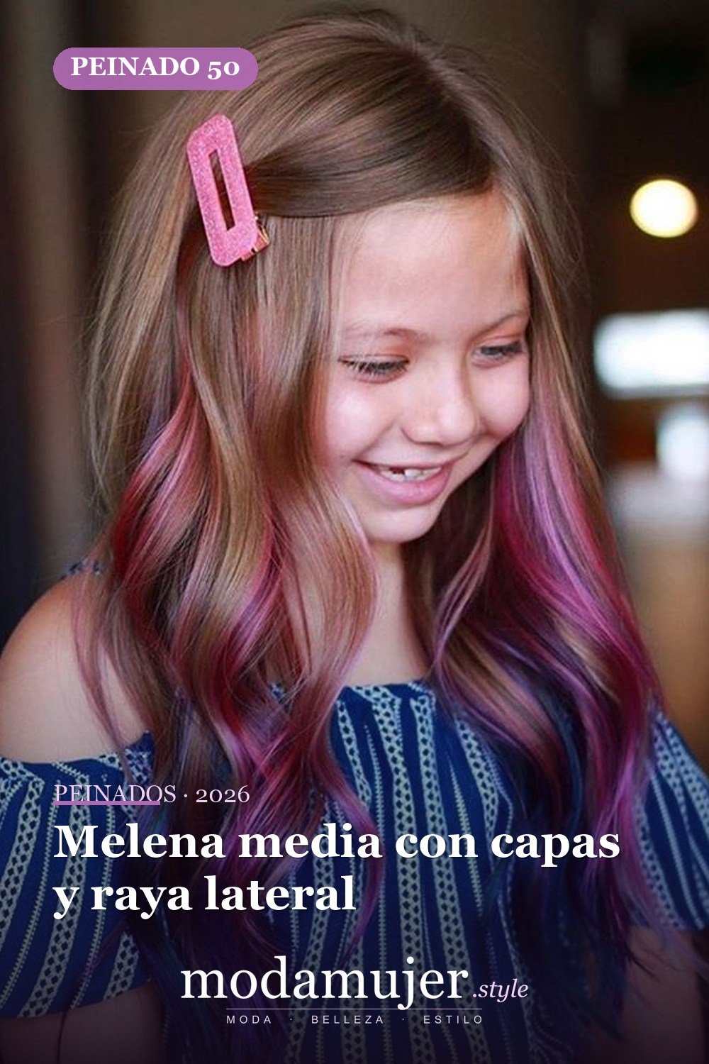 Melena media con capas y raya lateral — 56 mejores peinados para mujeres con entradas o línea del cabello que retrocede