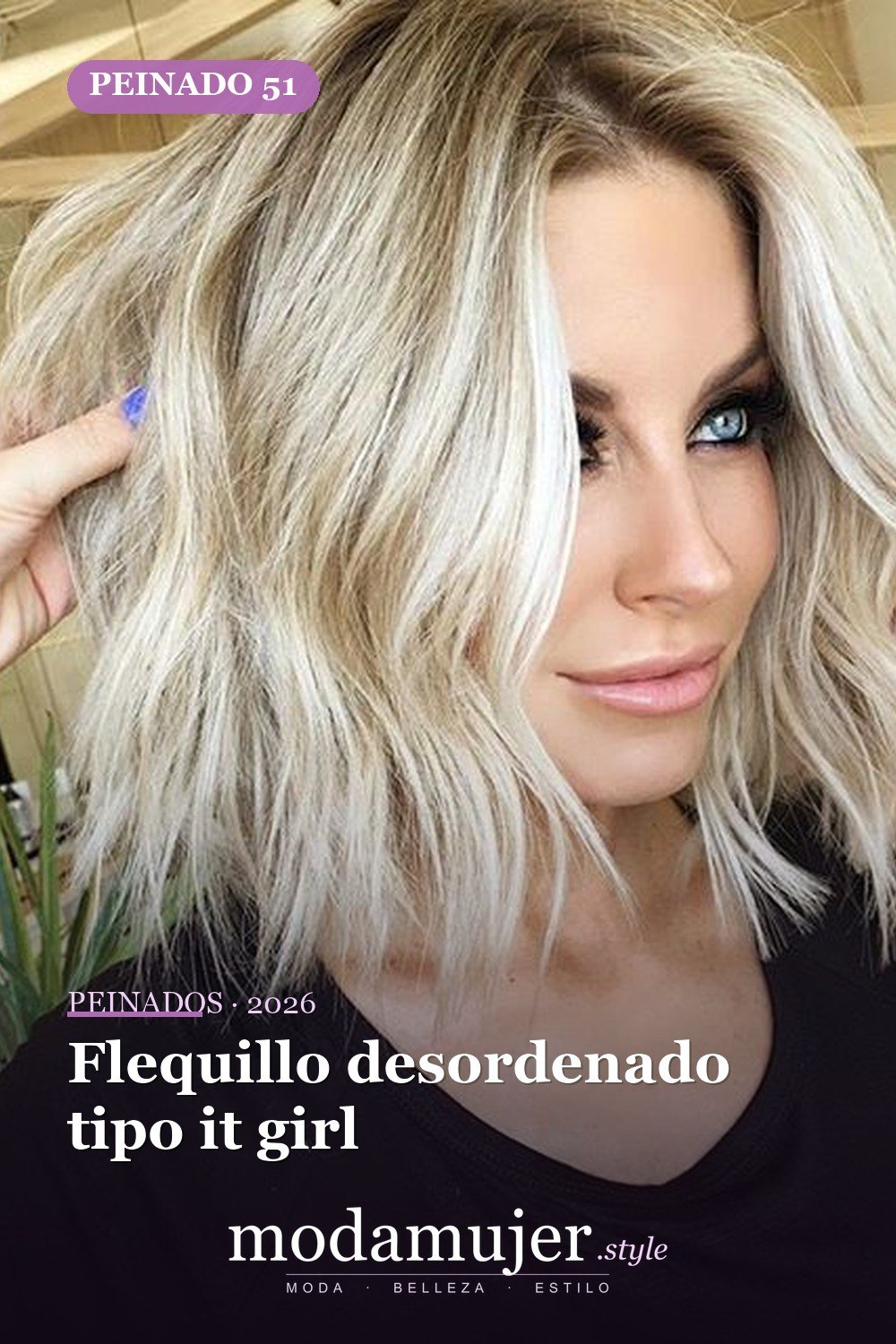 Flequillo desordenado tipo it girl — 56 mejores peinados para mujeres con entradas o línea del cabello que retrocede