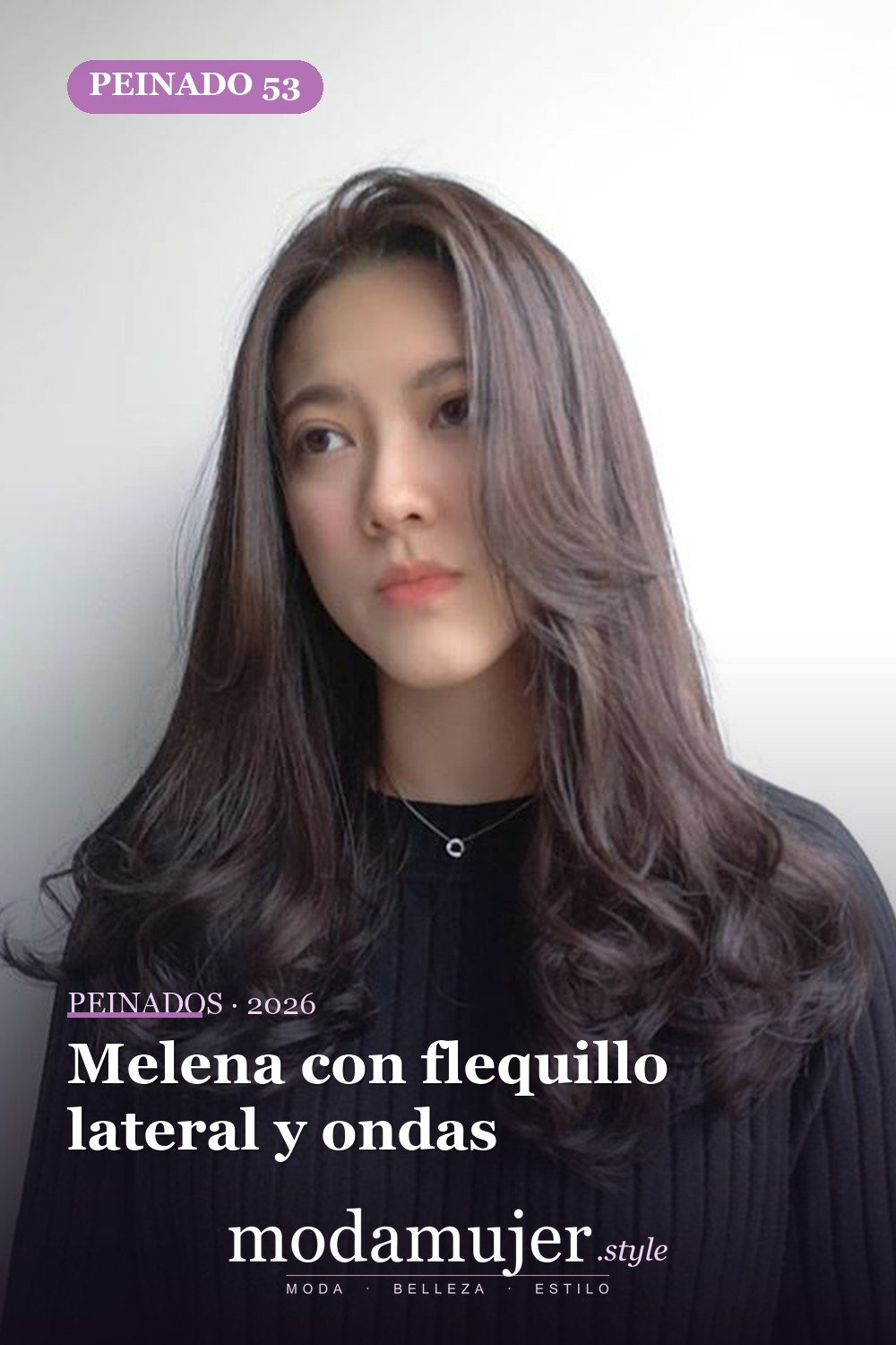 Melena con flequillo lateral y ondas — 56 mejores peinados para mujeres con entradas o línea del cabello que retrocede