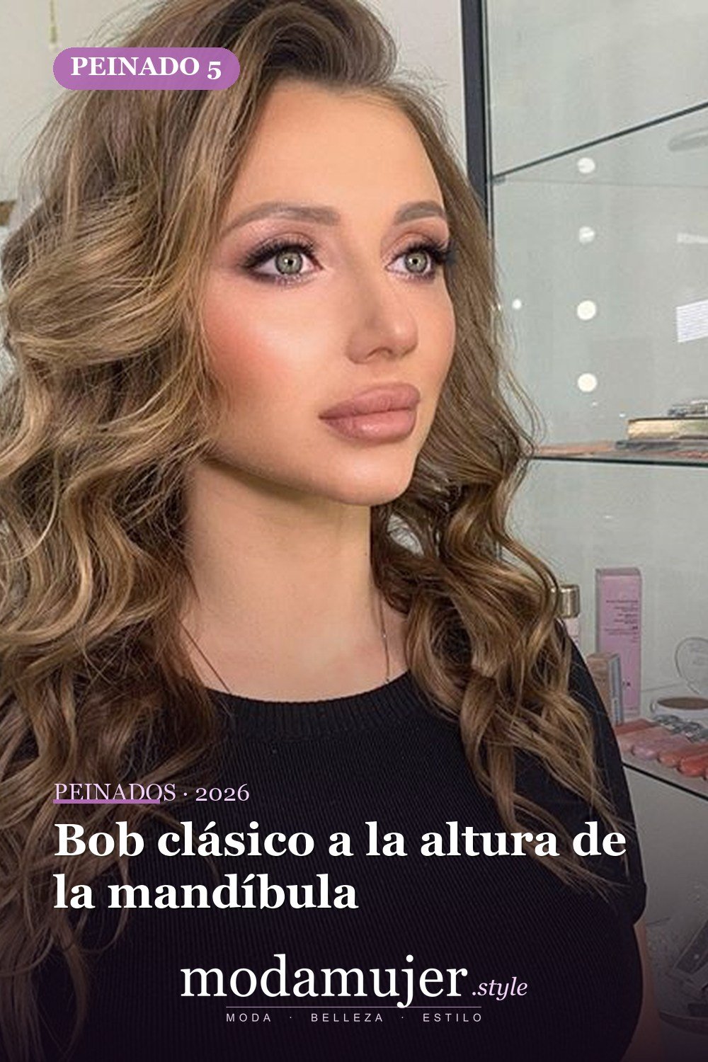Bob clásico a la altura de la mandíbula — 56 peinados favorecedores para rostro alargado y estrecho