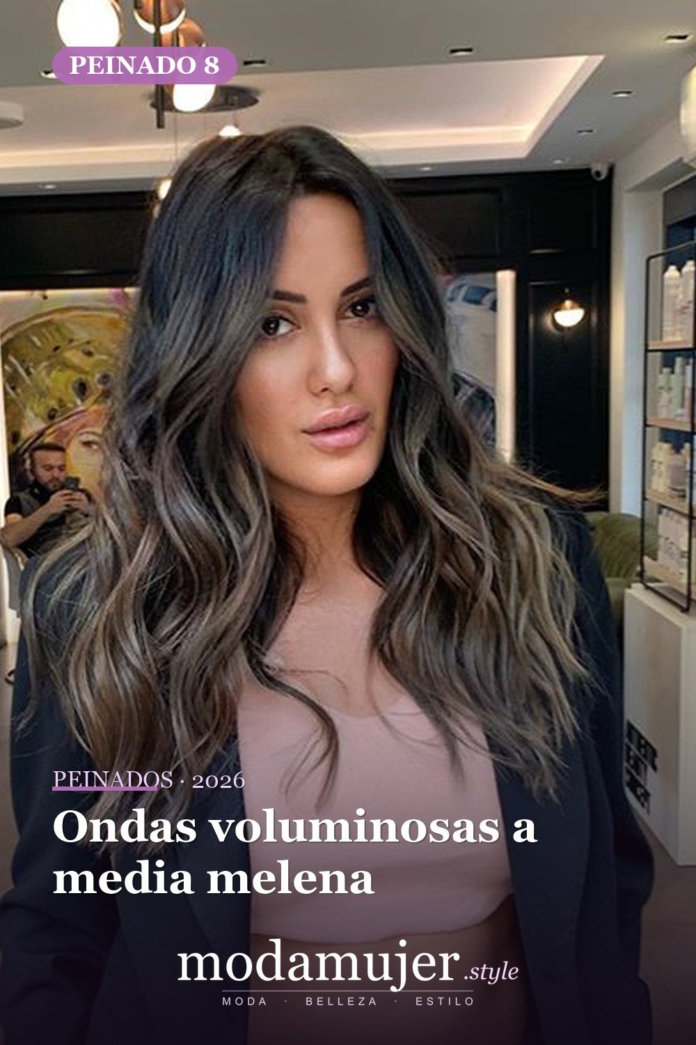 Ondas voluminosas a media melena — 56 peinados favorecedores para rostro alargado y estrecho