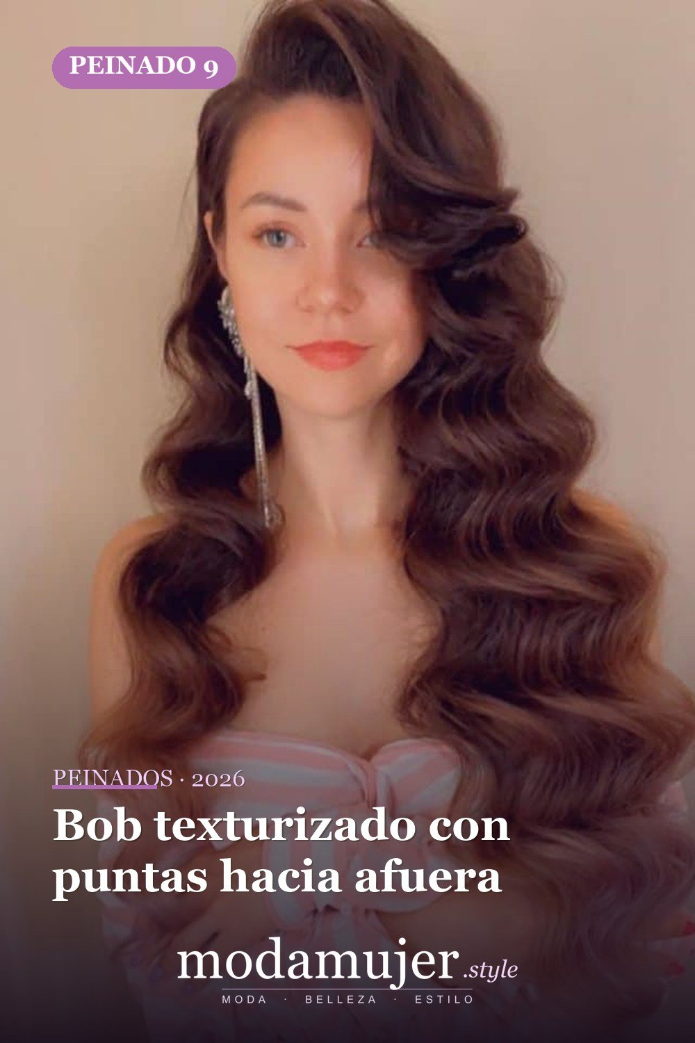 Bob texturizado con puntas hacia afuera — 56 peinados favorecedores para rostro alargado y estrecho