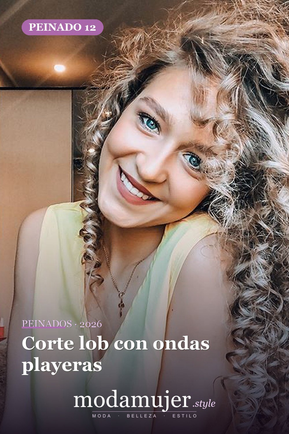 Corte lob con ondas playeras — 56 peinados favorecedores para rostro alargado y estrecho