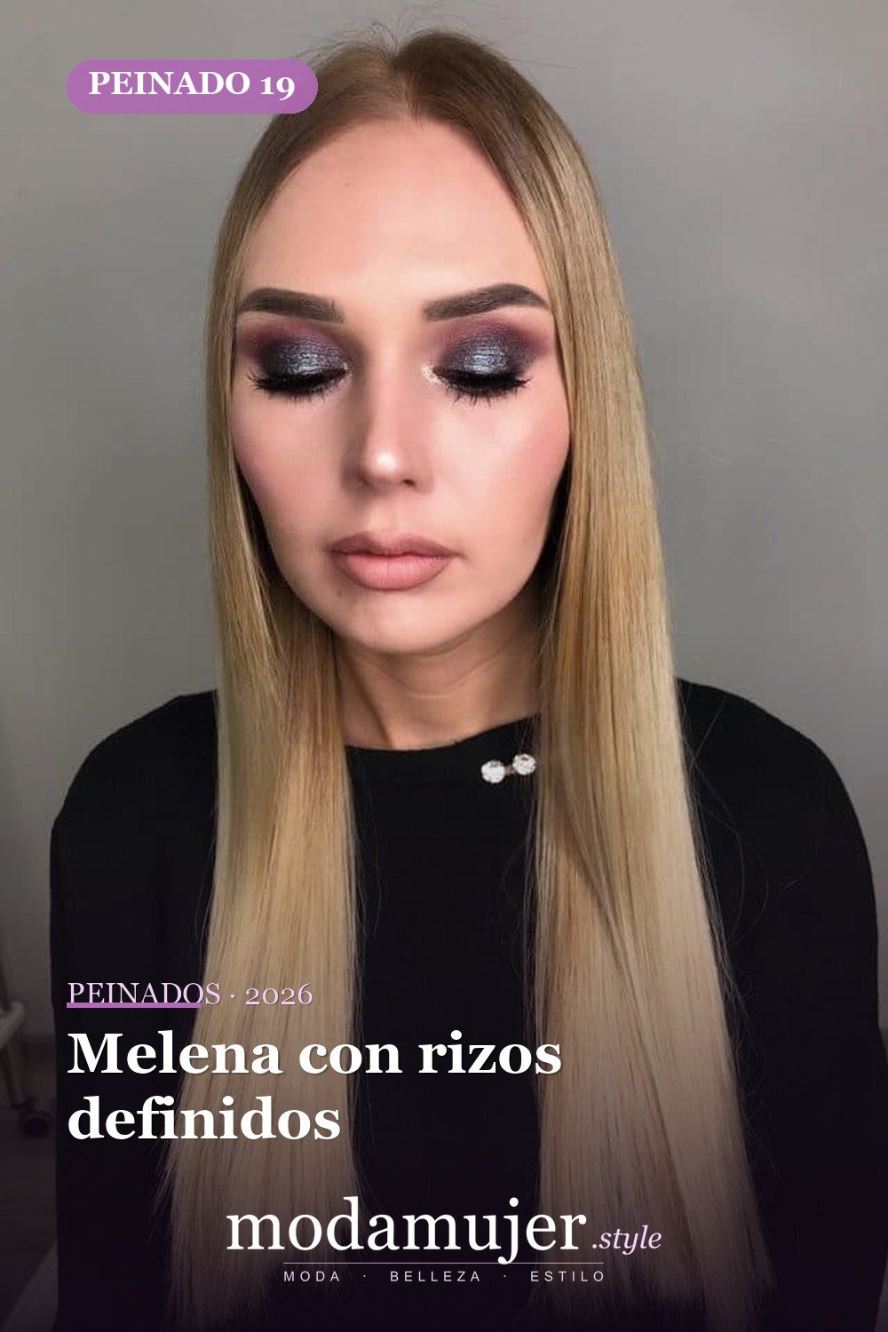 Melena con rizos definidos — 56 peinados favorecedores para rostro alargado y estrecho