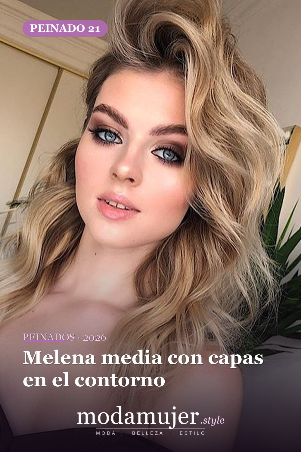 Melena media con capas en el contorno — 56 peinados favorecedores para rostro alargado y estrecho