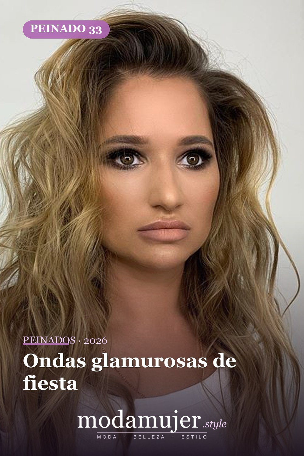 Ondas glamurosas de fiesta — 56 peinados favorecedores para rostro alargado y estrecho