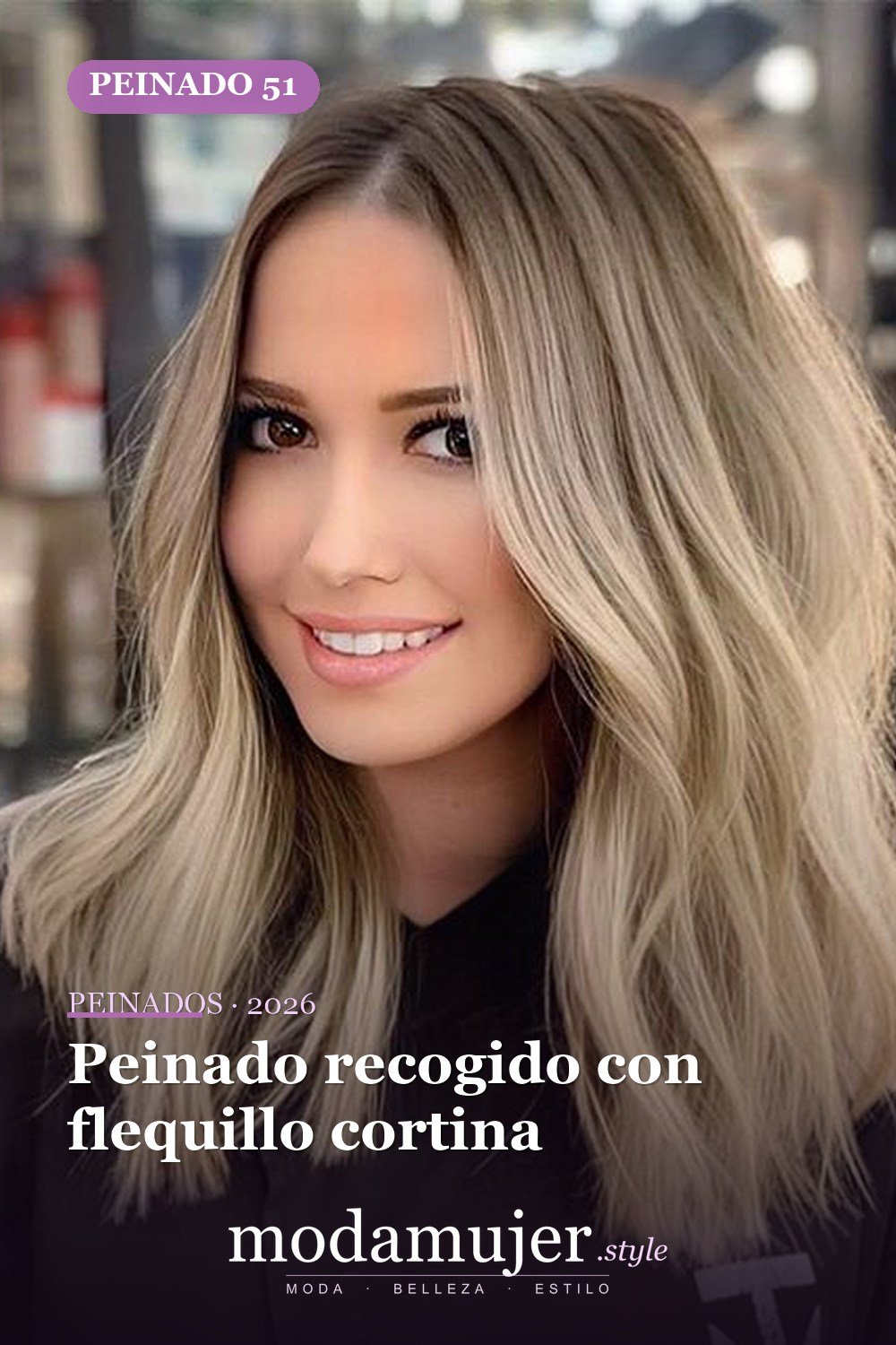 Peinado recogido con flequillo cortina — 56 peinados favorecedores para rostro alargado y estrecho