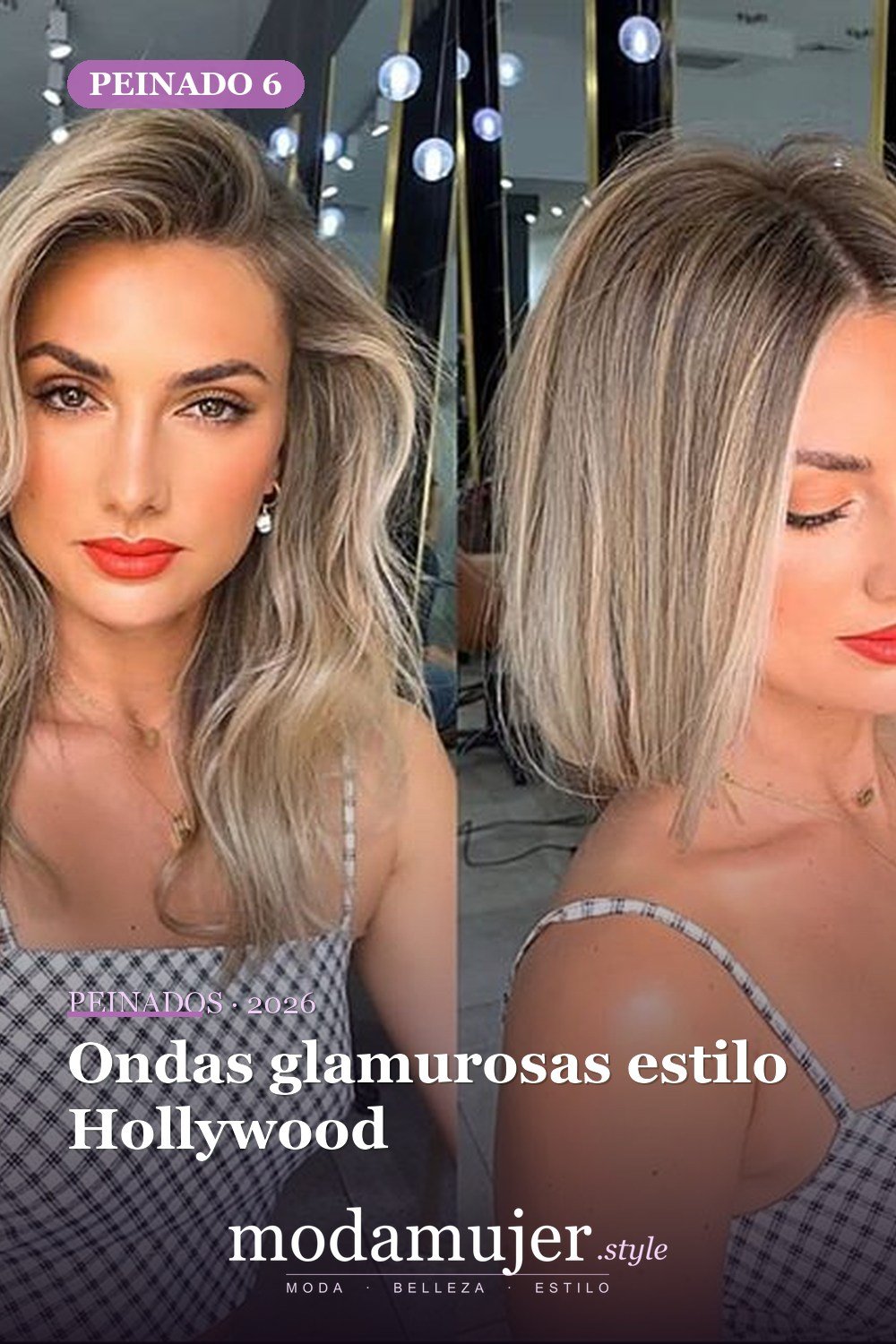 Ondas glamurosas estilo Hollywood — 57 peinados favorecedores para cara ovalada