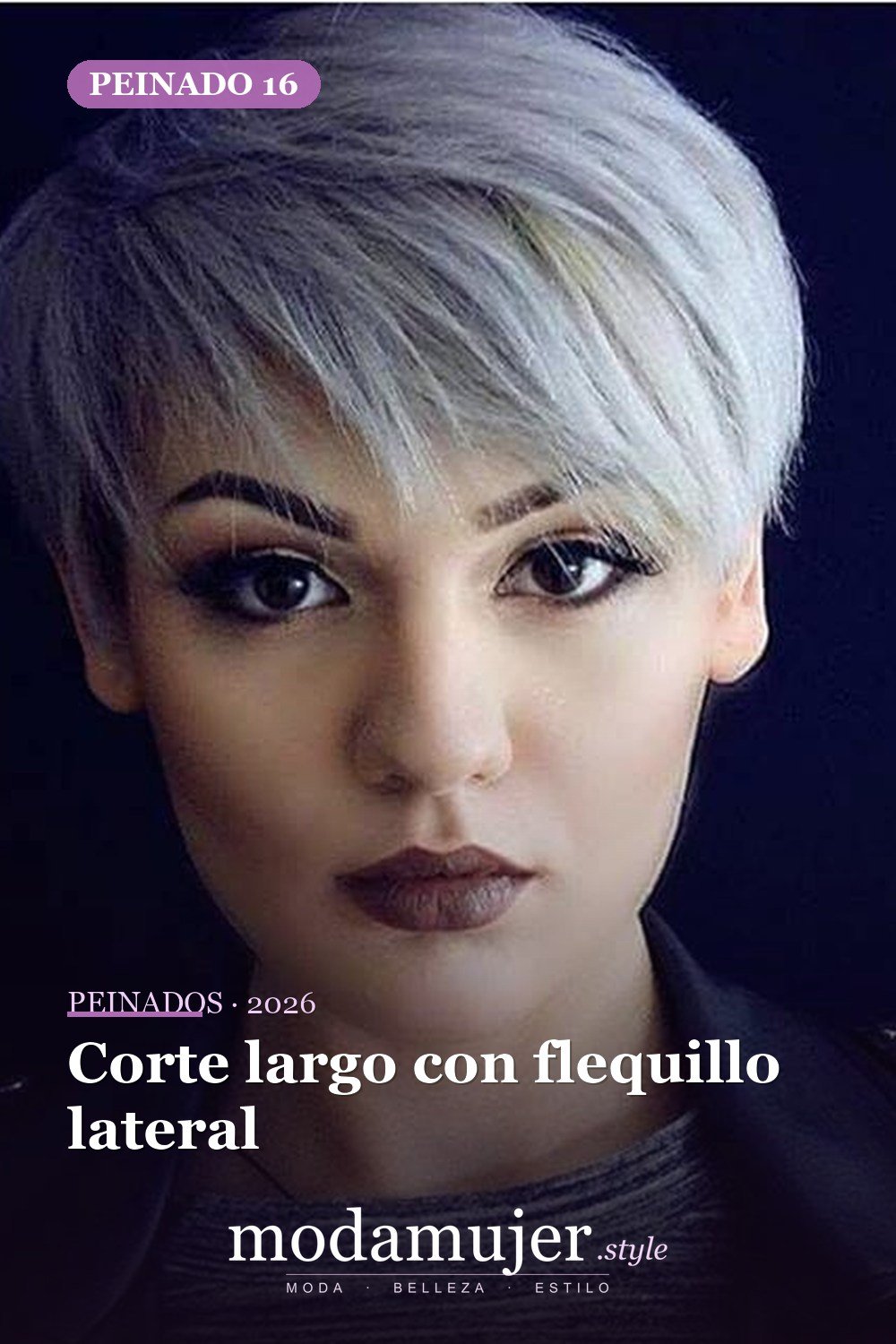 Corte largo con flequillo lateral — 57 peinados favorecedores para cara ovalada