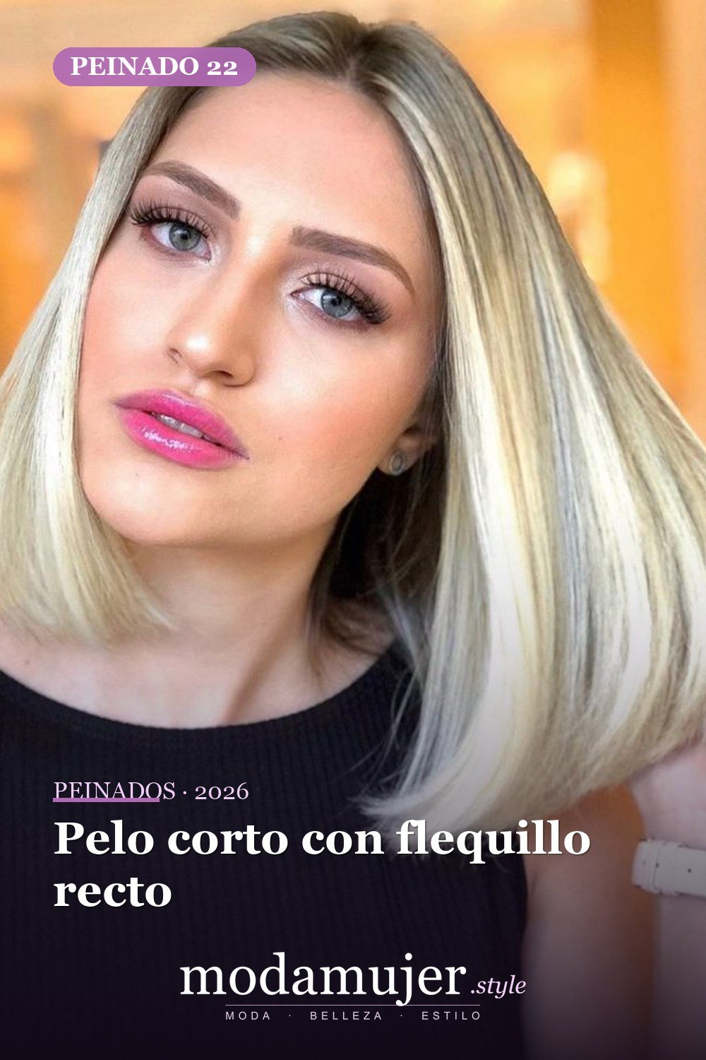 Pelo corto con flequillo recto — 57 peinados favorecedores para cara ovalada