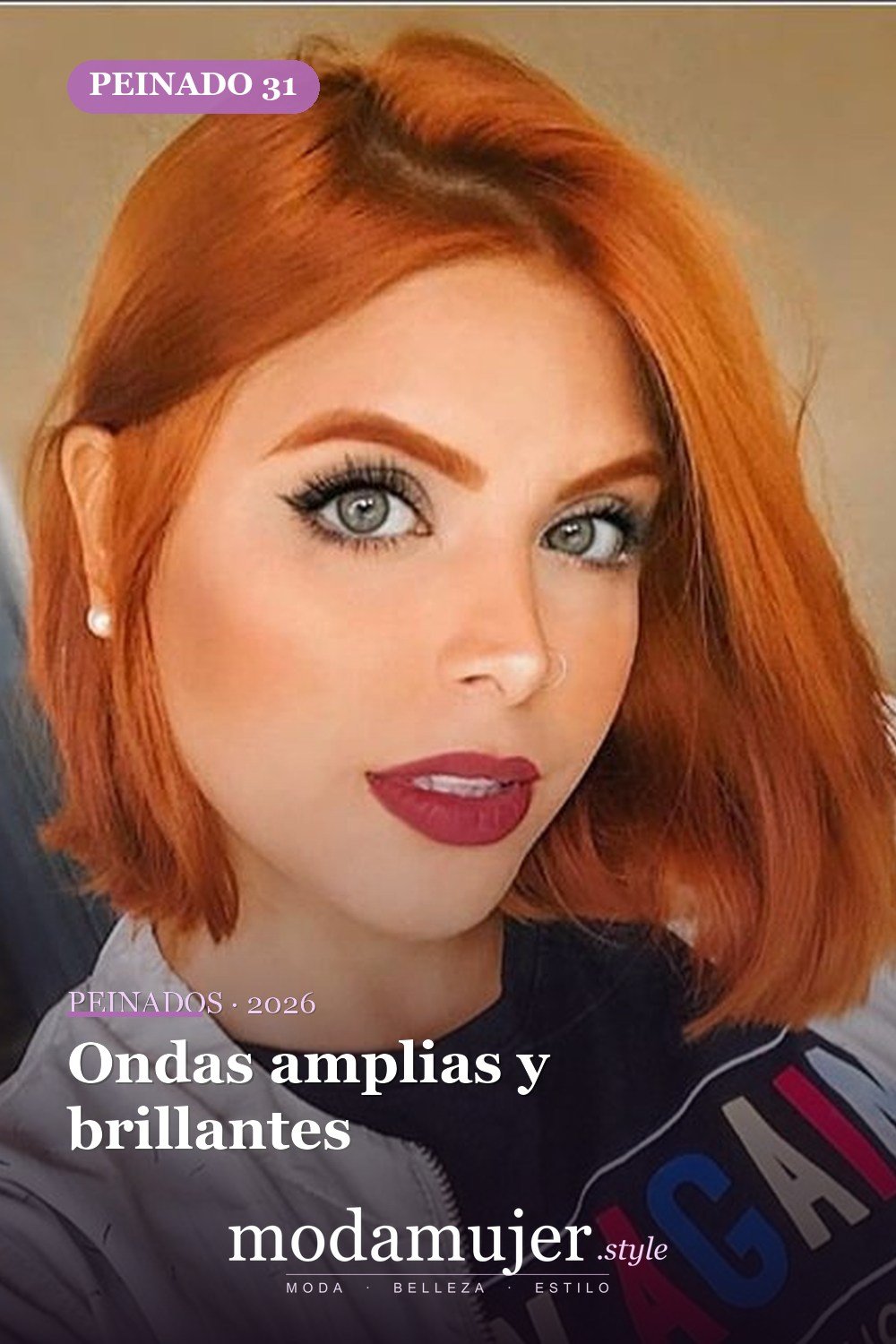 Ondas amplias y brillantes — 57 peinados favorecedores para cara ovalada