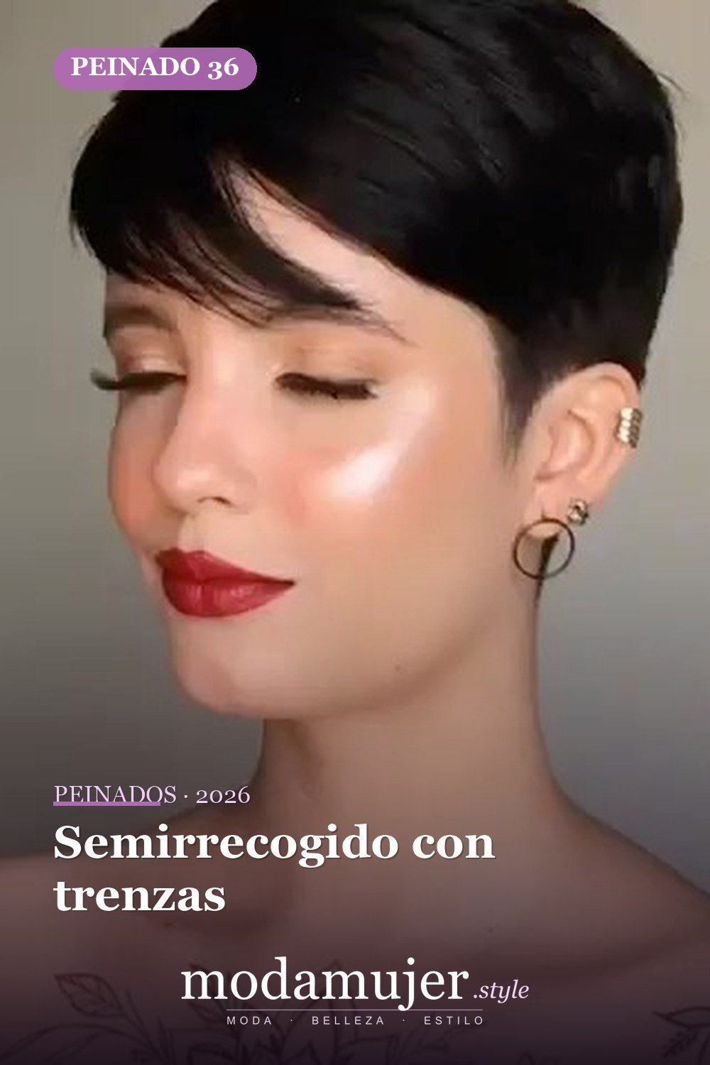 Semirrecogido con trenzas — 57 peinados favorecedores para cara ovalada