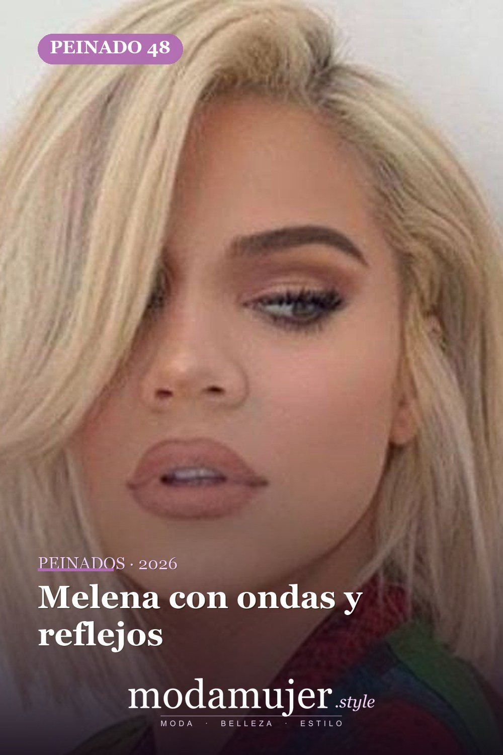 Melena con ondas y reflejos — 57 peinados favorecedores para cara ovalada