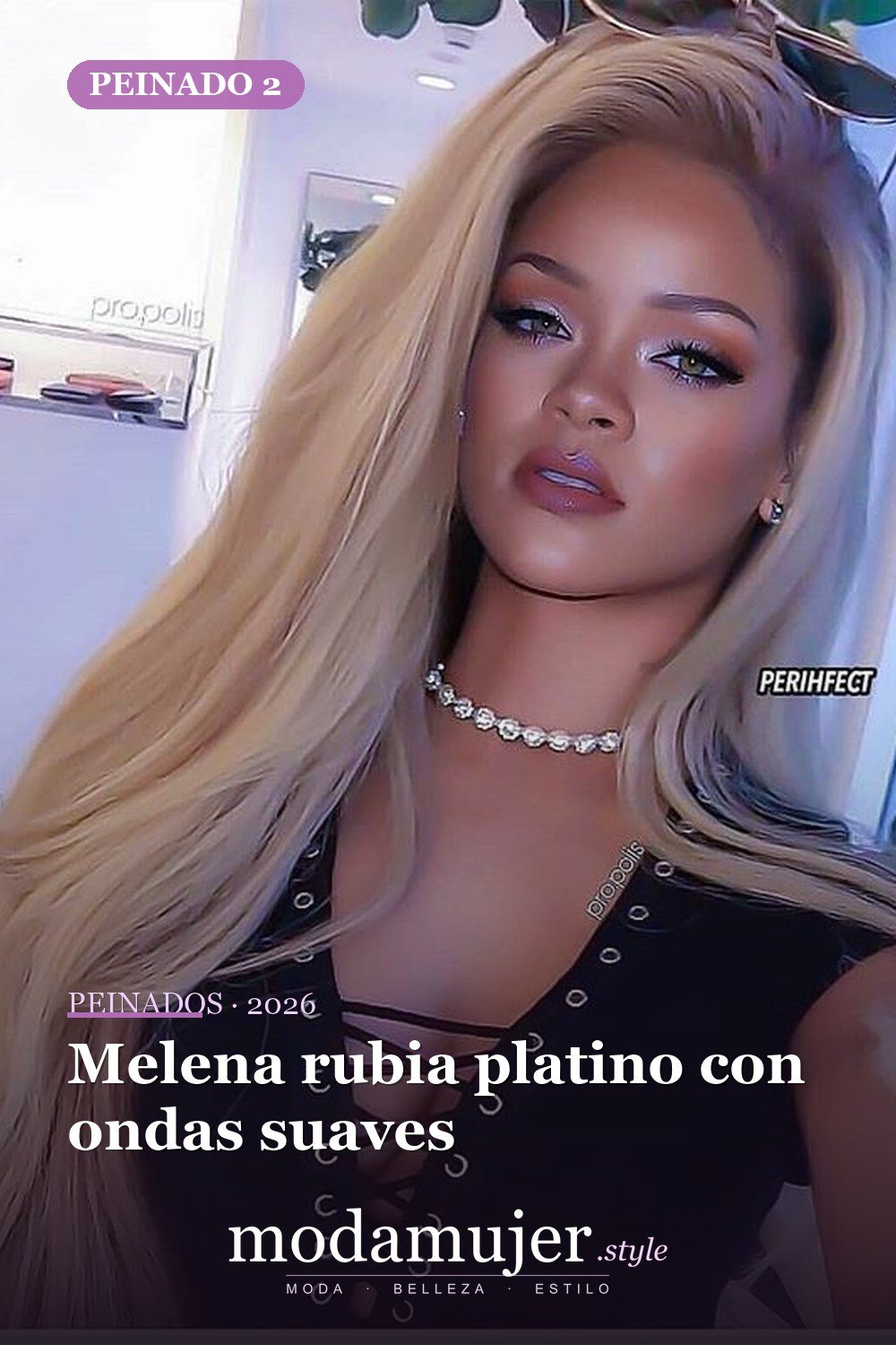 Melena rubia platino con ondas suaves — 58 increíbles peinados rubios que te hacen elegante