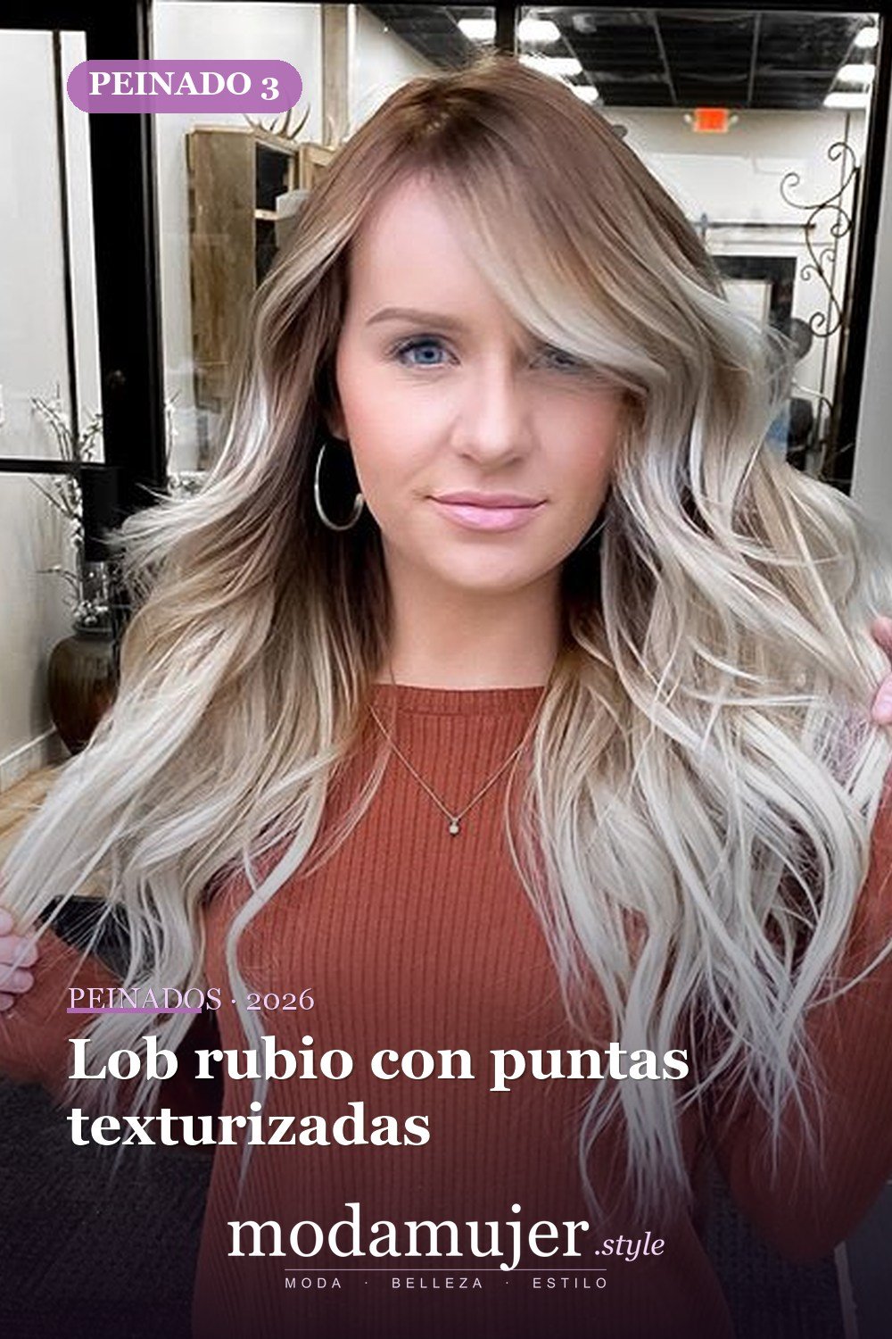 Lob rubio con puntas texturizadas — 58 increíbles peinados rubios que te hacen elegante