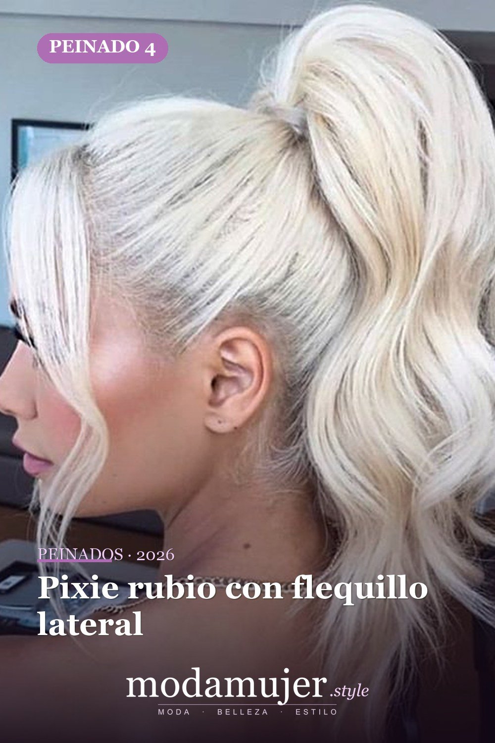 Pixie rubio con flequillo lateral — 58 increíbles peinados rubios que te hacen elegante